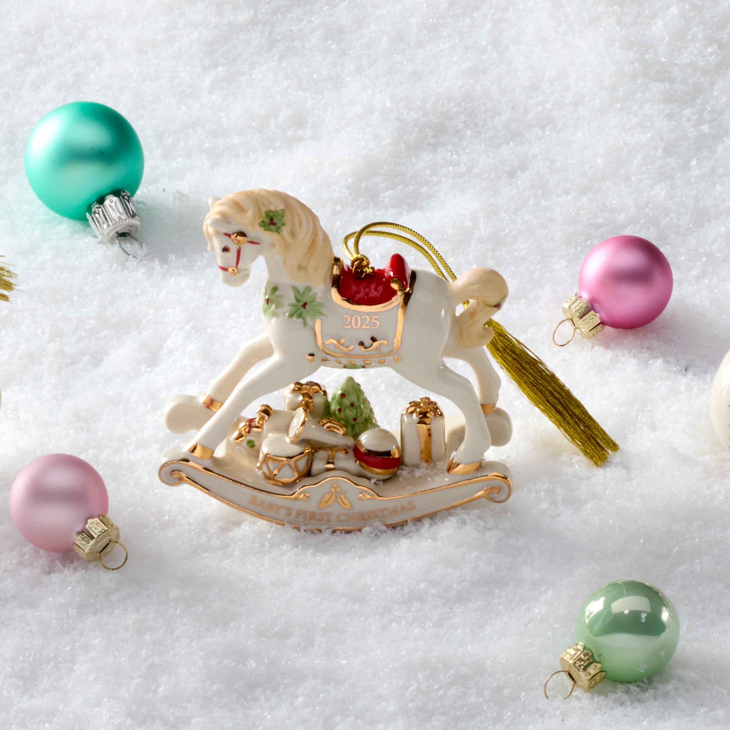 2025 Vintage Rocking Horse Ornament - Image 3