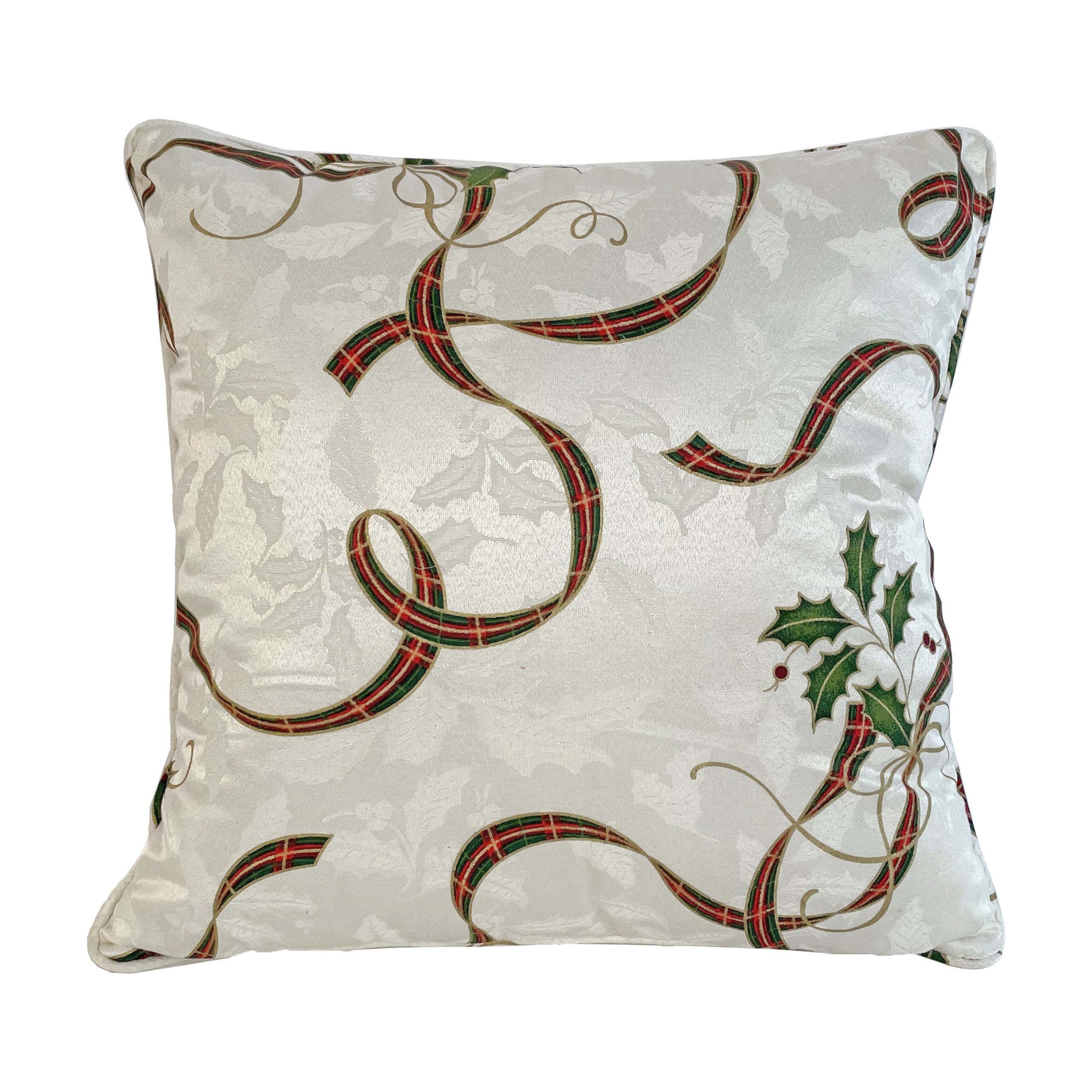 Holiday Nouveau Ribbon 20X20 Throw Pillow