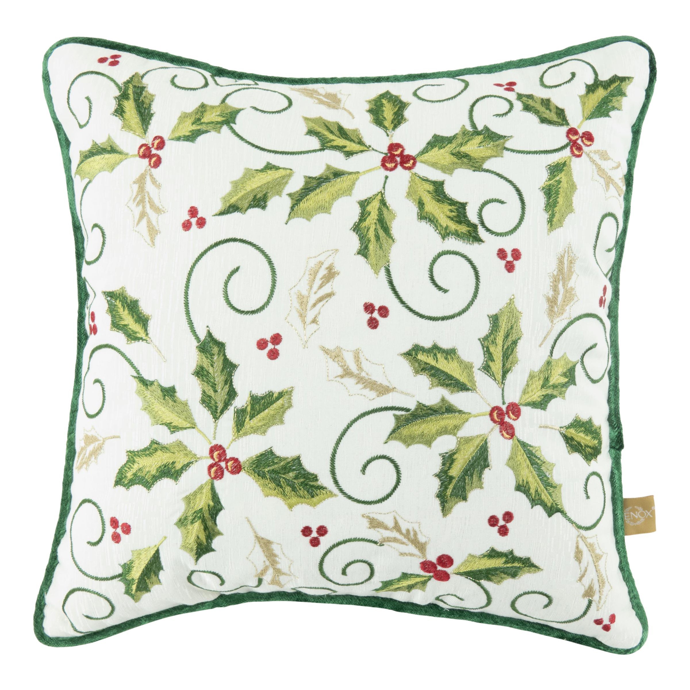 Holiday Holly 16X16 Throw Pillow