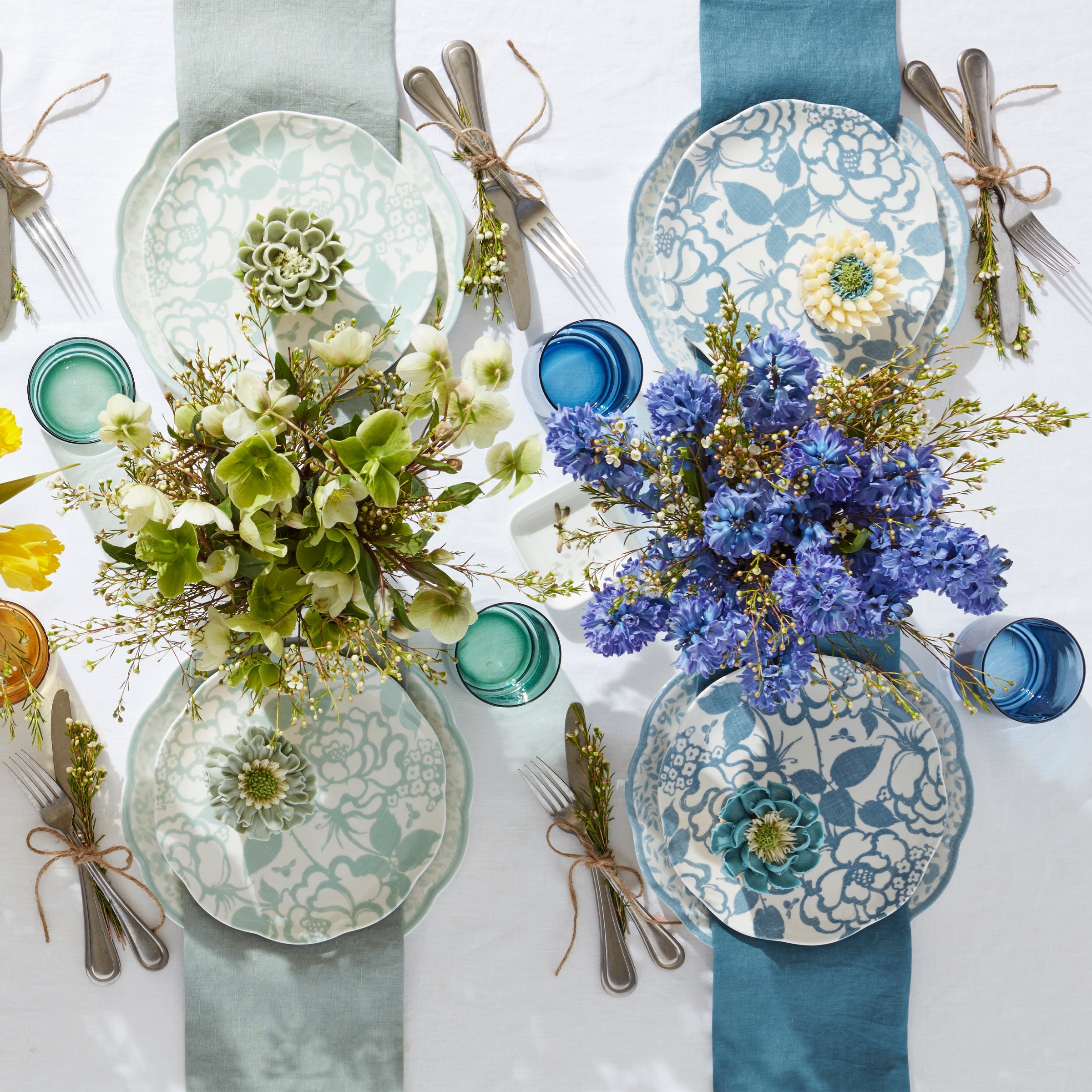 Butterfly Meadow Cottage Sage Accent Plates - Set of 4 - Image 7