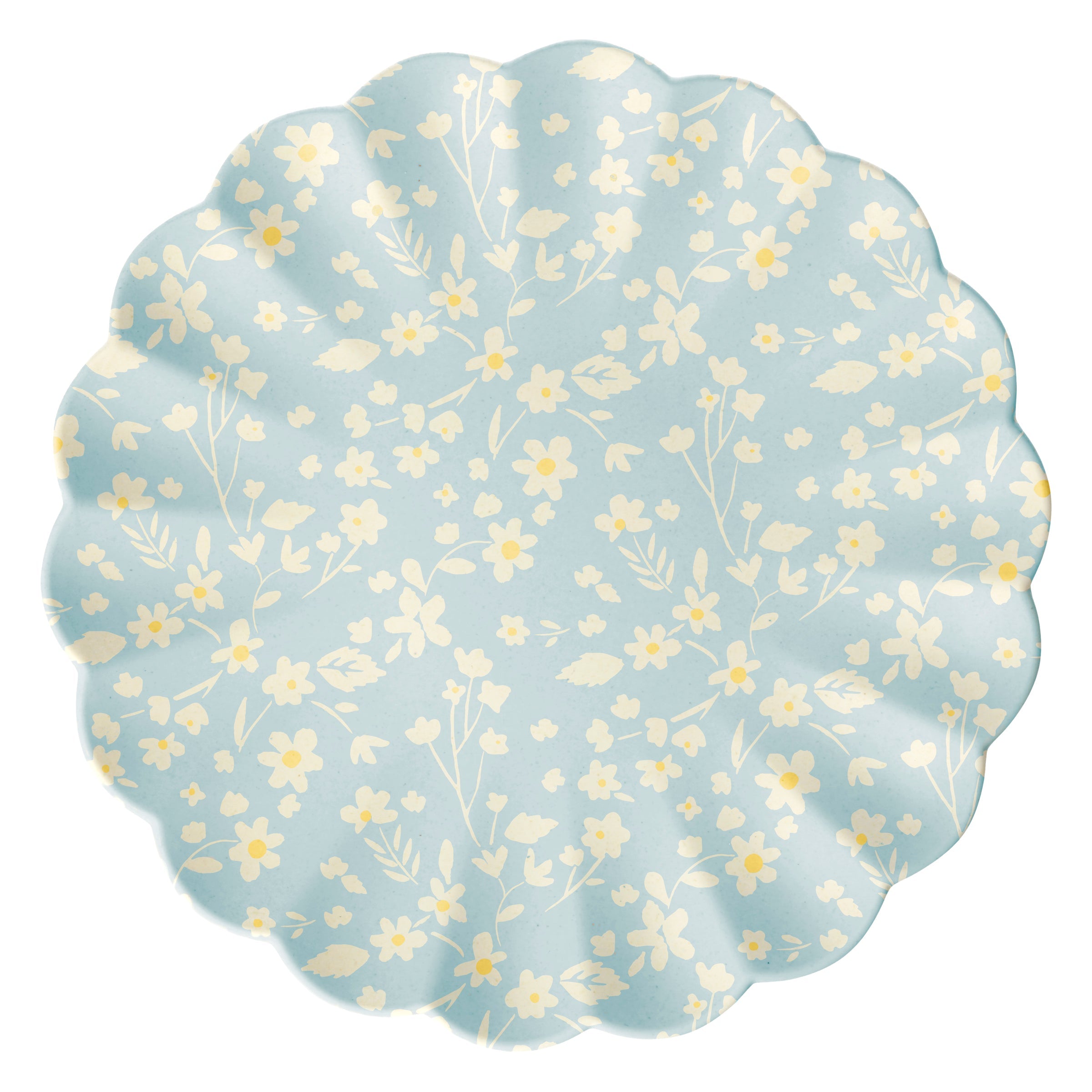 Floral Reusable Bamboo Large Plates. Set of 6 - Image 8