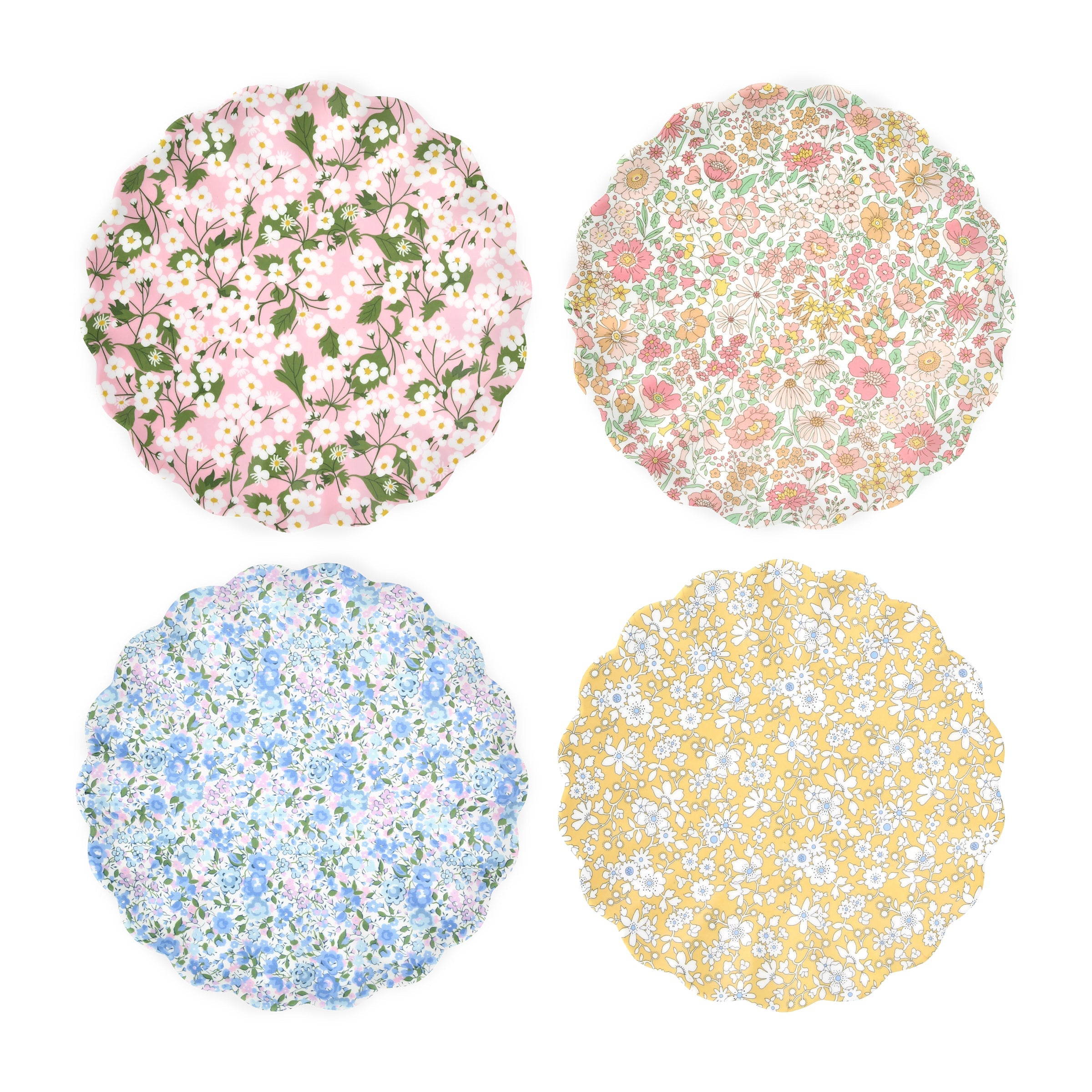Meri Meri x Liberty Mixed Small Melamine Plates. Set of 4