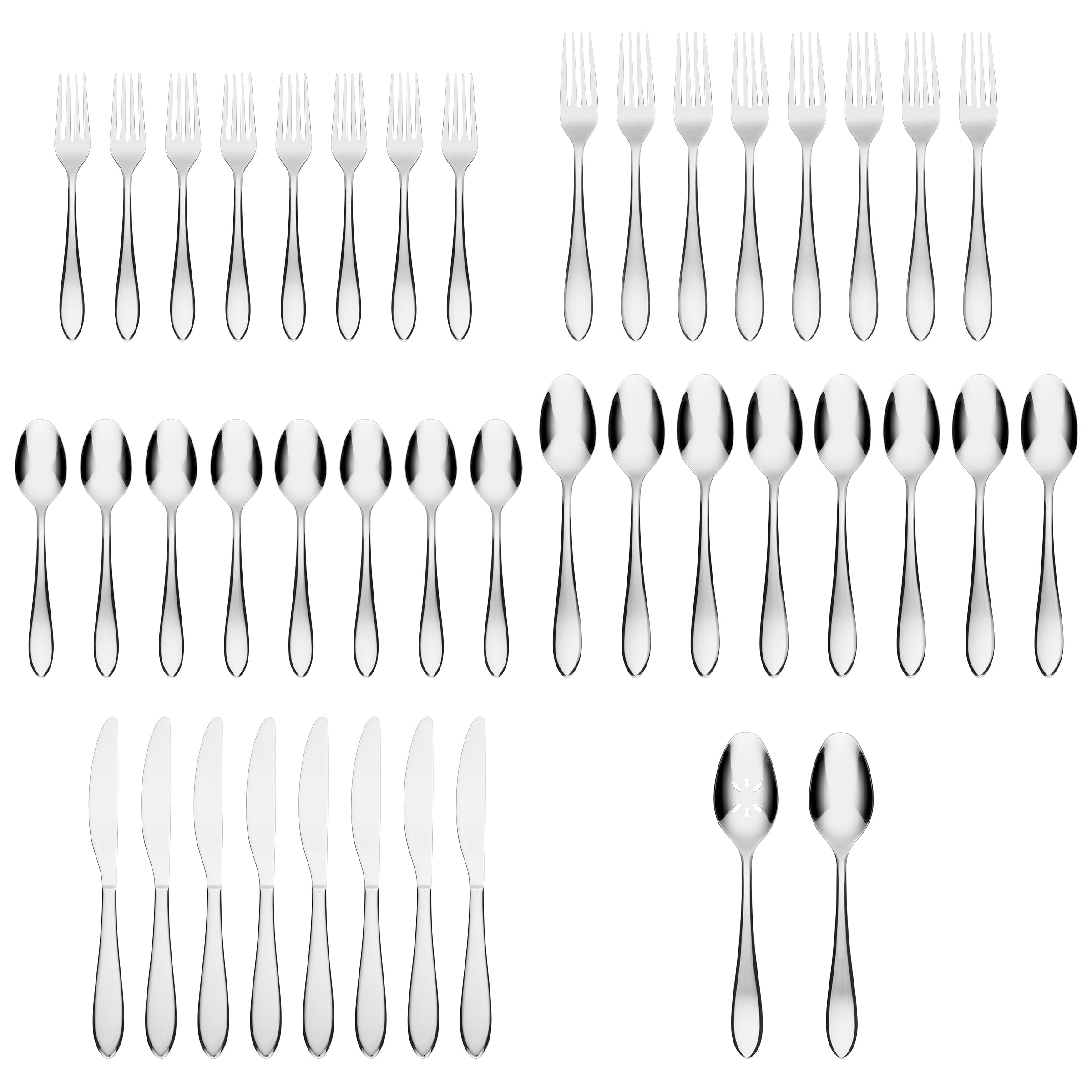 Delia Mirror 42 Piece Flatware Set - Image 2