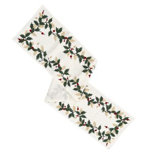 Holiday Embroidered 14X70 Table Runner