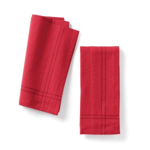 Essentials Red Dinner Napkins - Set Of 2