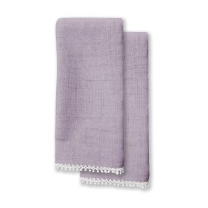 French Perle Violet Dinner Napkins - Set Of 2