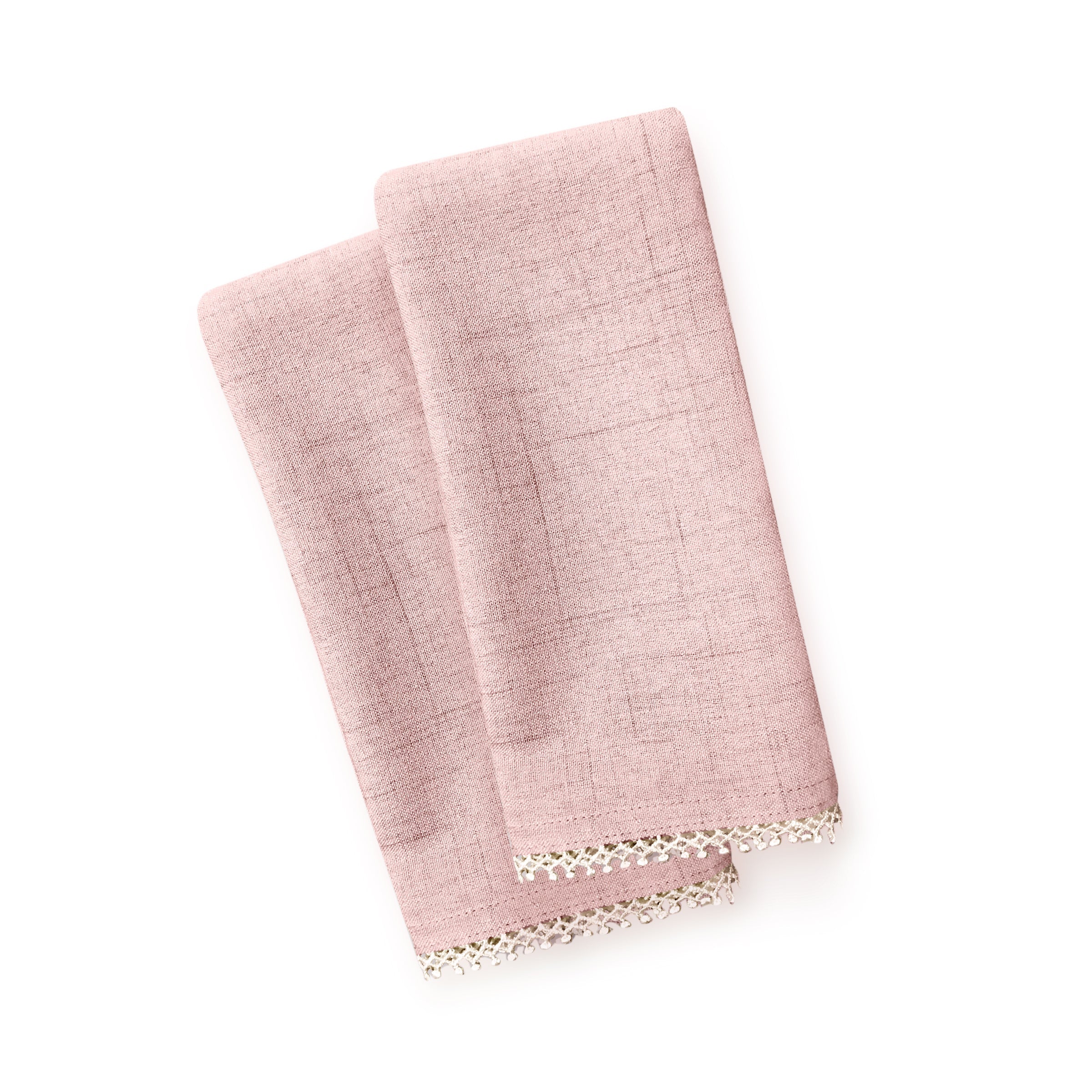 French Perle Blush Dinner Napkins - Set Of 2