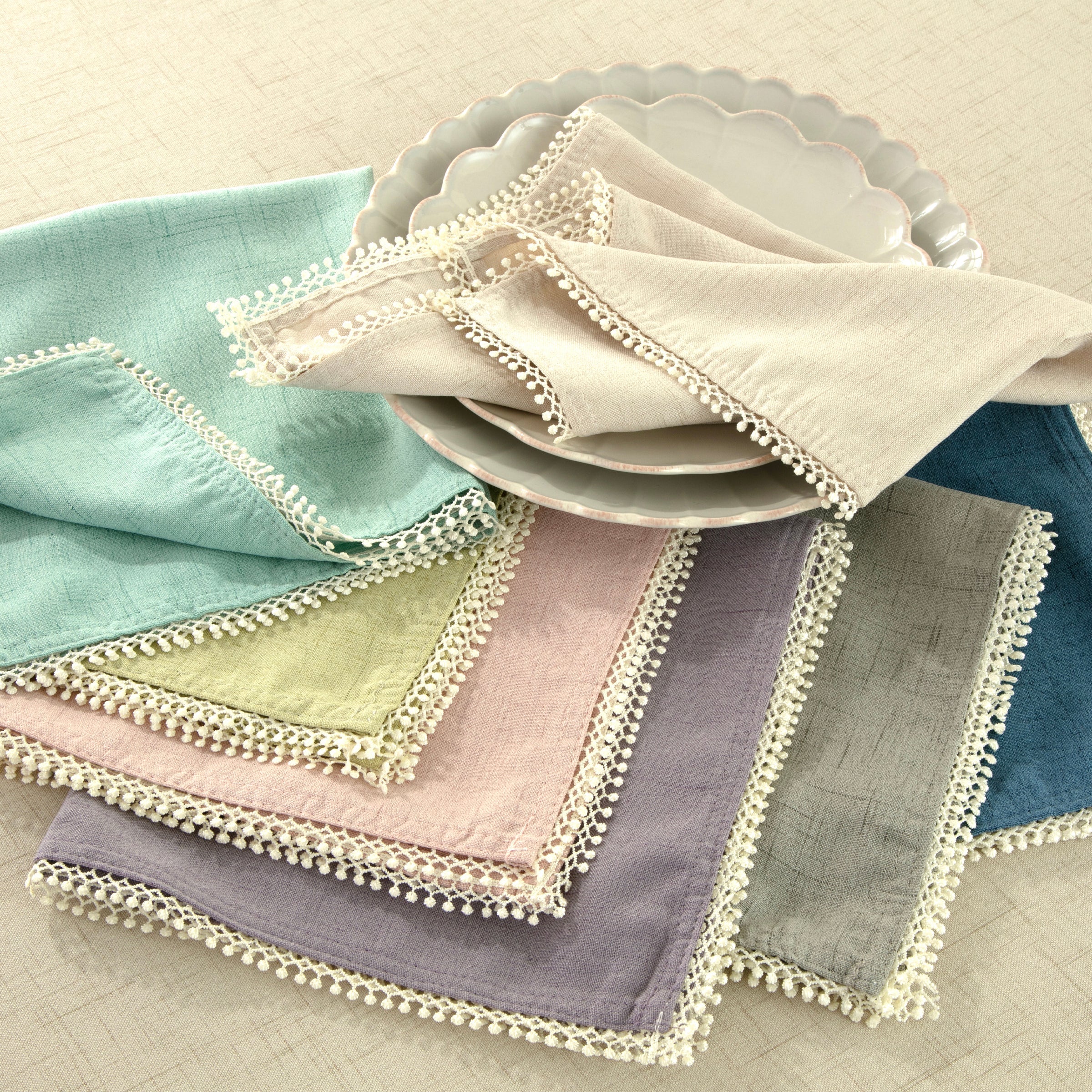 French Perle Blush Dinner Napkins - Set Of 2 - Image 2