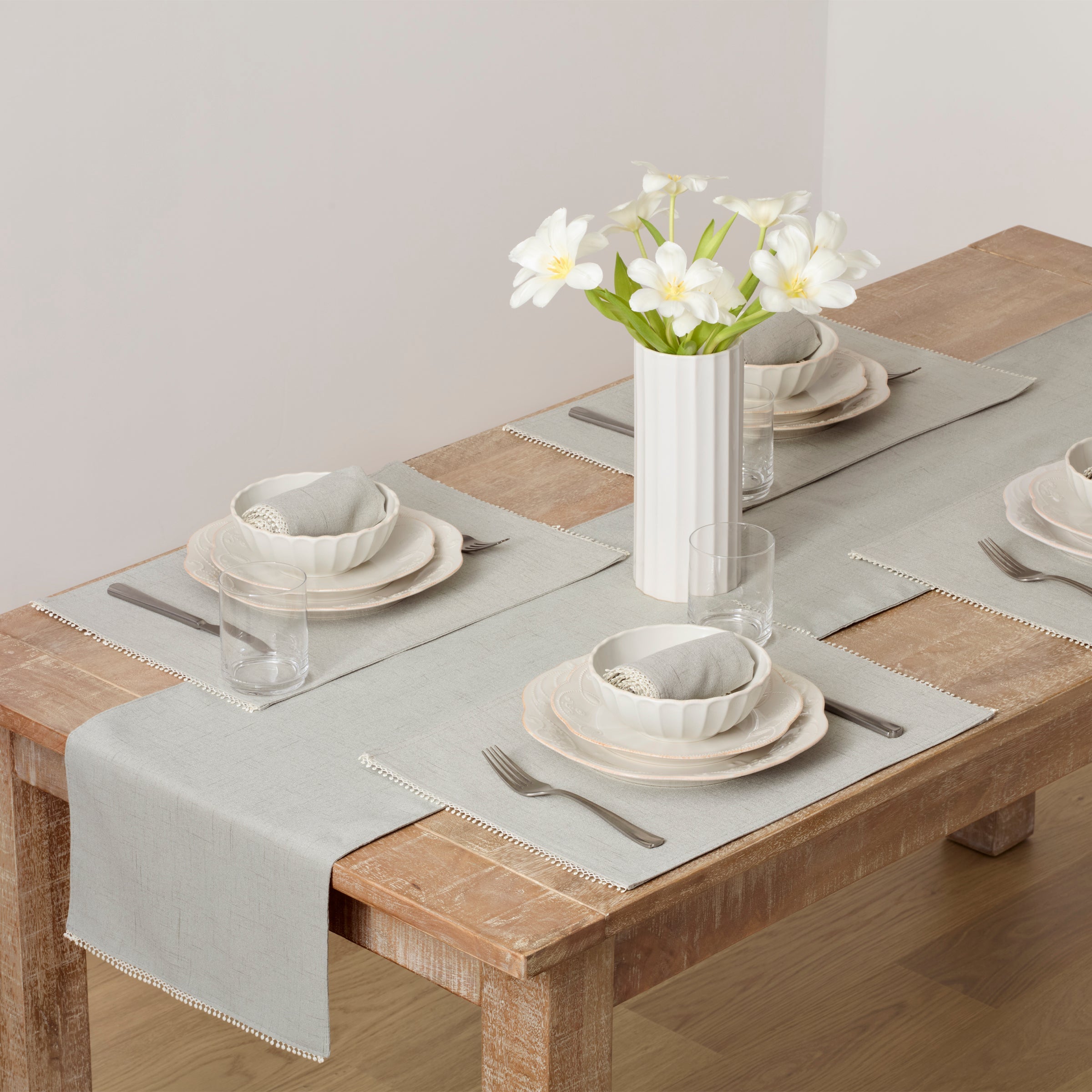 French Perle Dove Grey 13X19 Placemat - Image 3