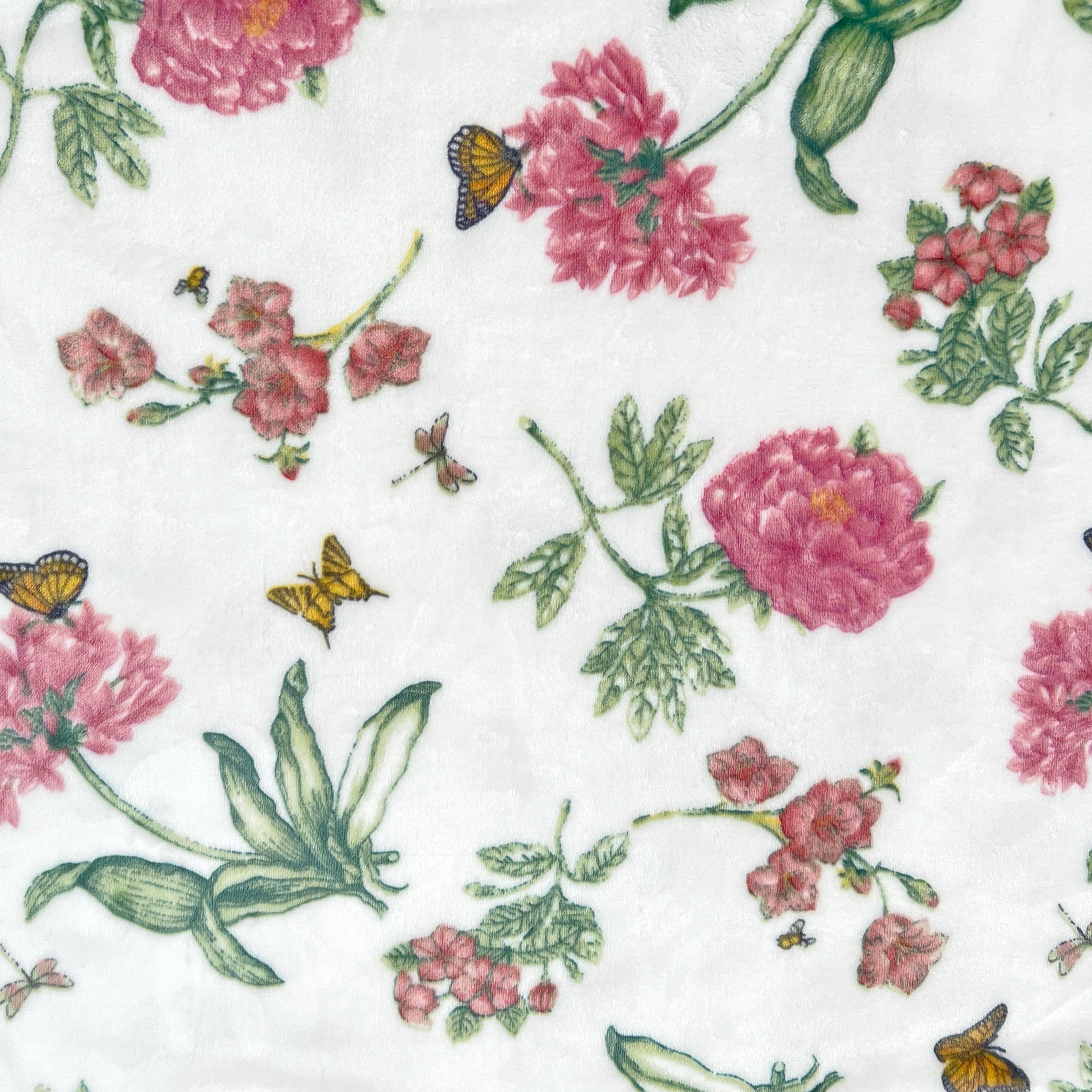 Butterfly Meadow Bloom Pink Throw Blanket - Image 5