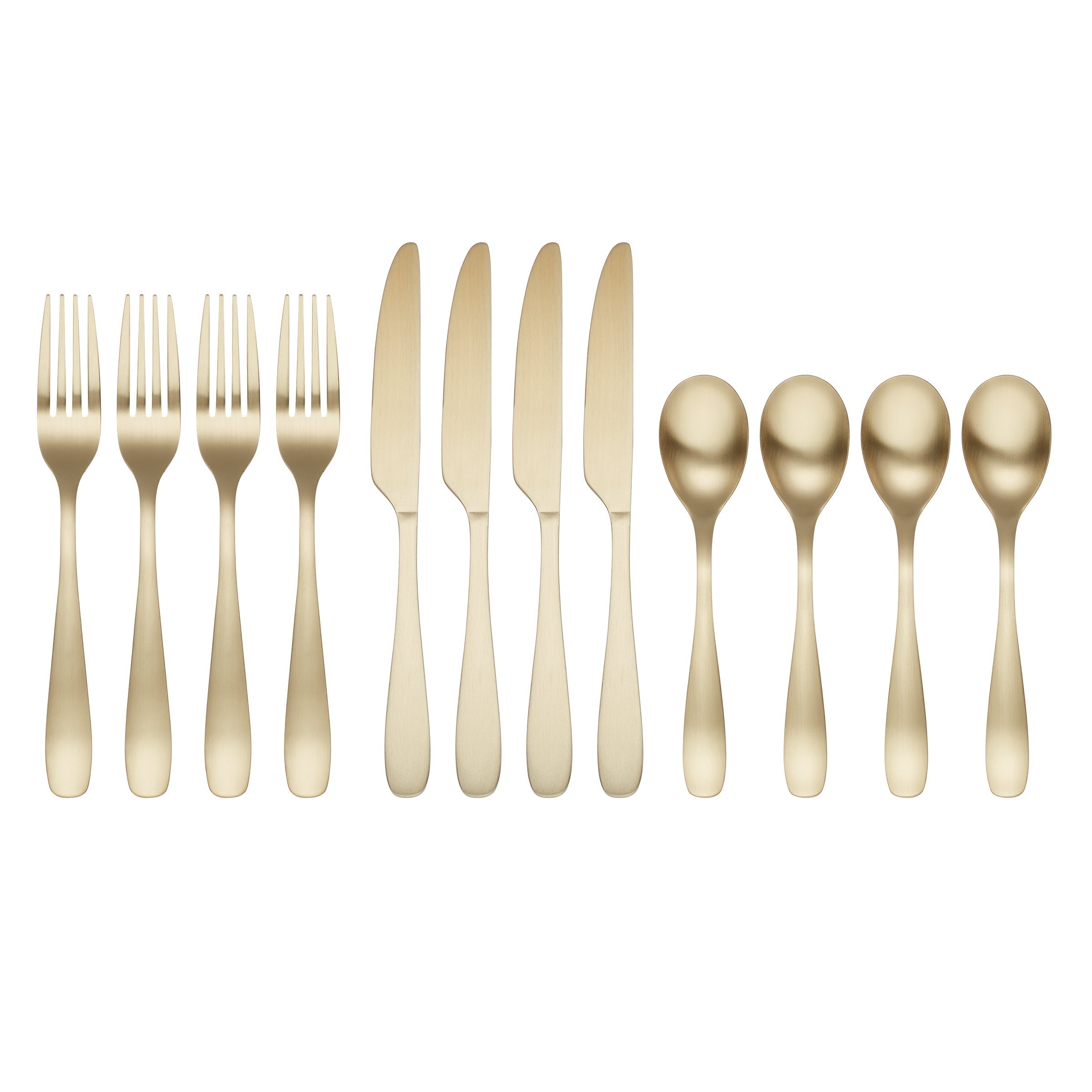 Eliana Champagne Satin 12 Piece Flatware Set - Image 2
