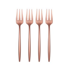Gaze Copper Mirror Cocktail Fork - Set of 4