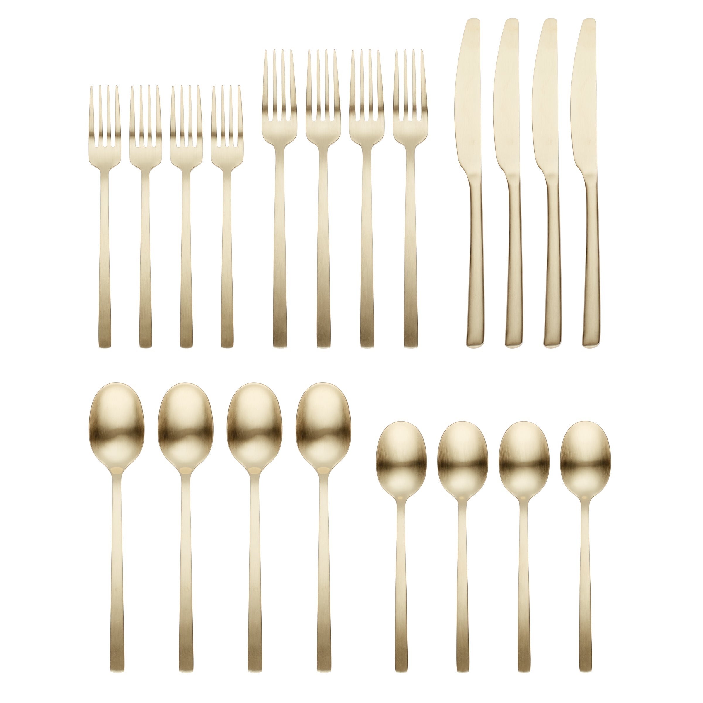 Beacon Champagne Satin 20 Piece Flatware Set - Image 2