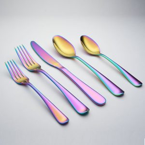 Rhiannon Rainbow Mirror 20 Piece Flatware Set