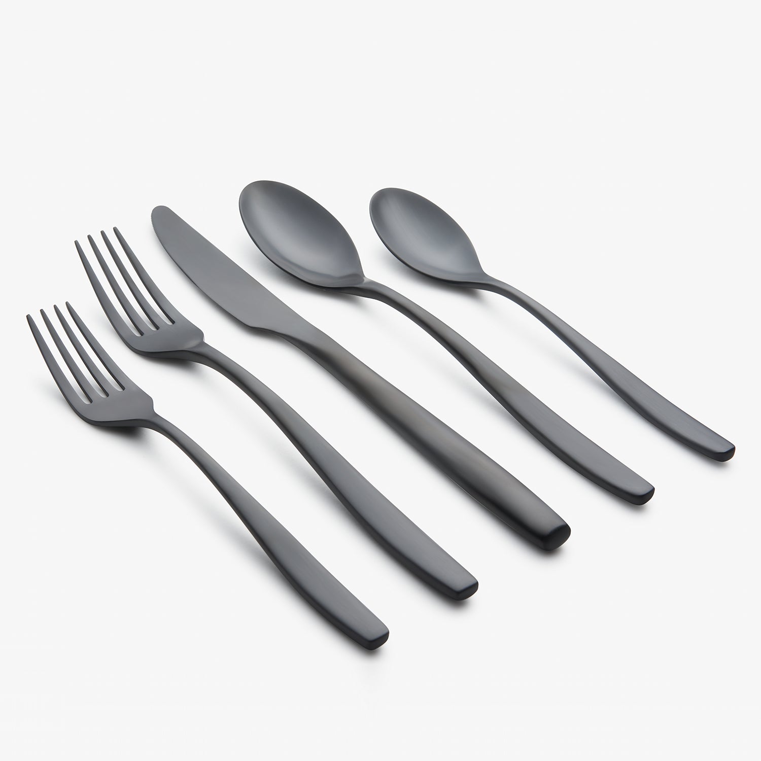 Averie Black Satin 20 Piece Flatware Set - Image 4