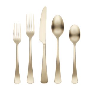Morgan Champagne Satin 20 Piece Flatware Set
