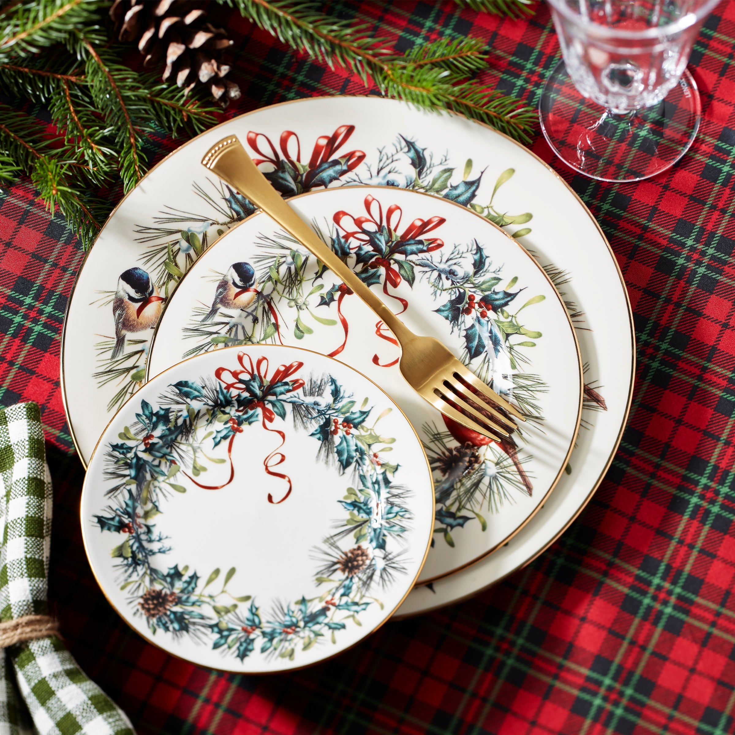 Winter Greetings 12-Piece Dinnerware Set - Image 9