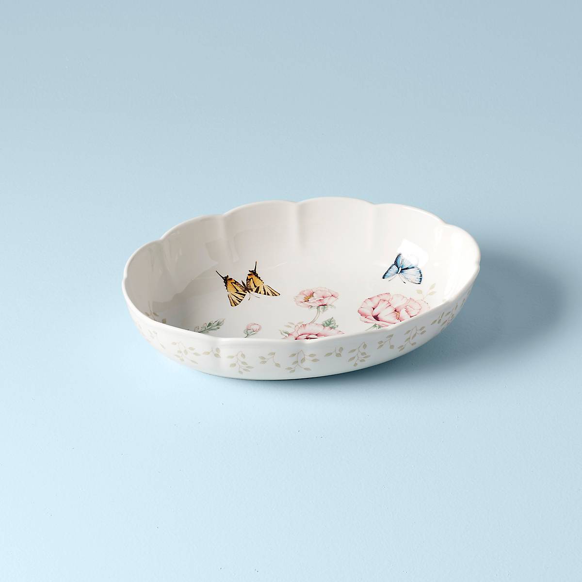Butterfly Meadow Scalloped Oval Baker - Image 2