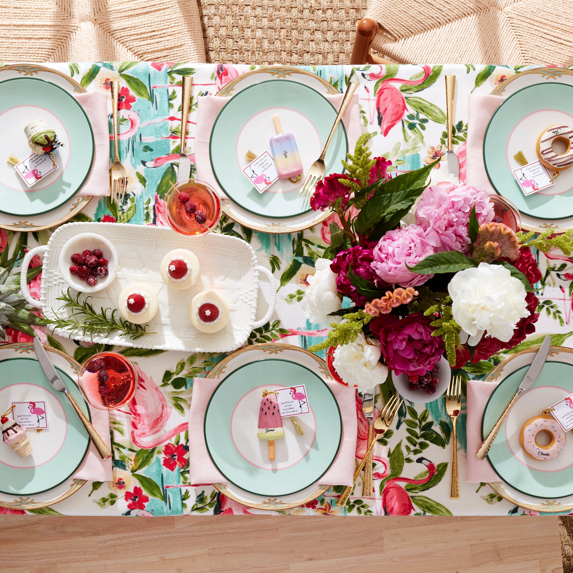 Make It Pop Dinner Plates - Set of 4 - Green/Pink - Image 7