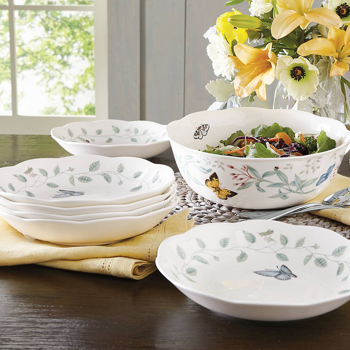 Butterfly Meadow 7-Piece Bowl Set - Image 3