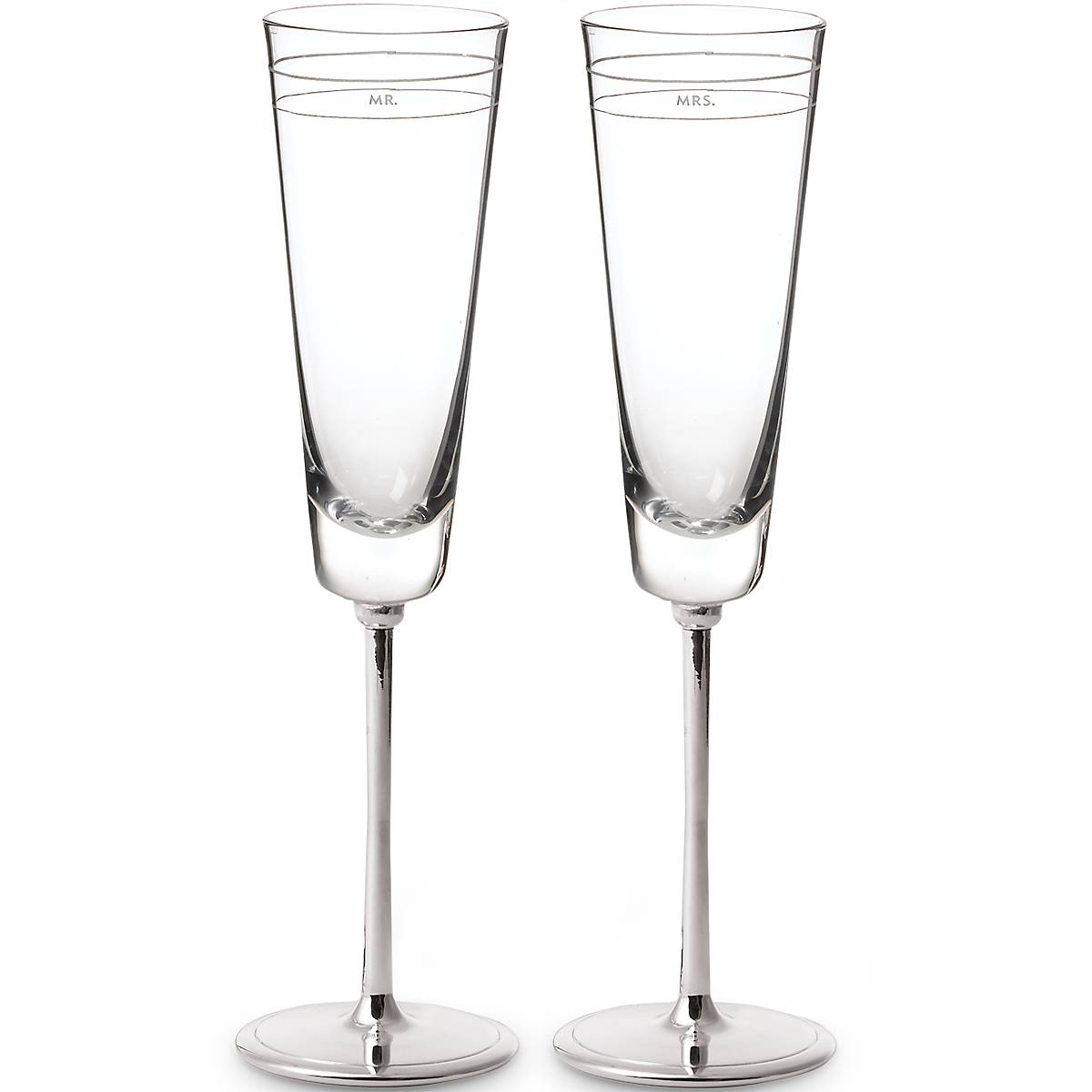 Darling Point Mr. and Mrs. 2 pc Champagne Flute