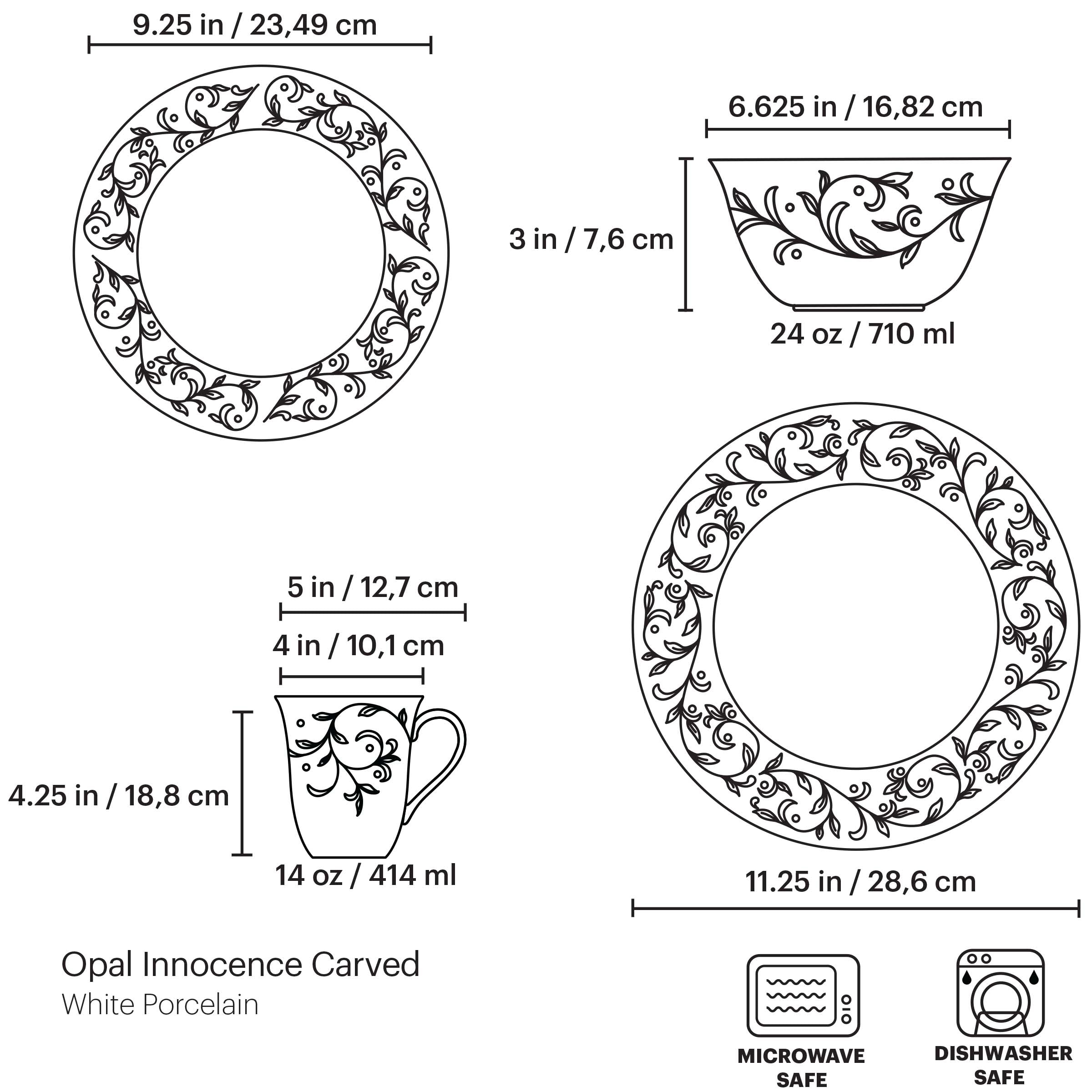 Opal Innocence Carved 4-Piece Place Setting - Image 8
