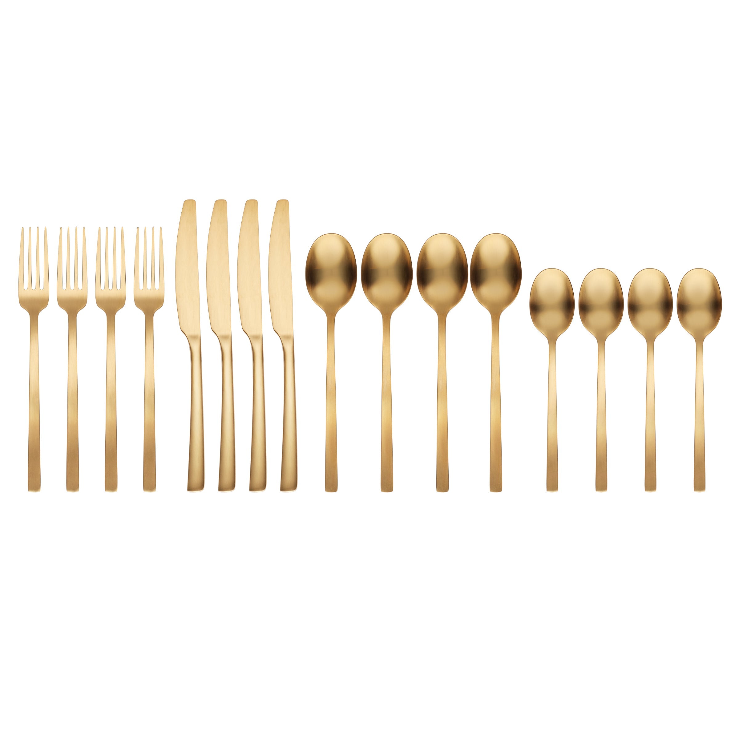 Beacon Gold Satin 16 Piece Flatware Set - Image 2