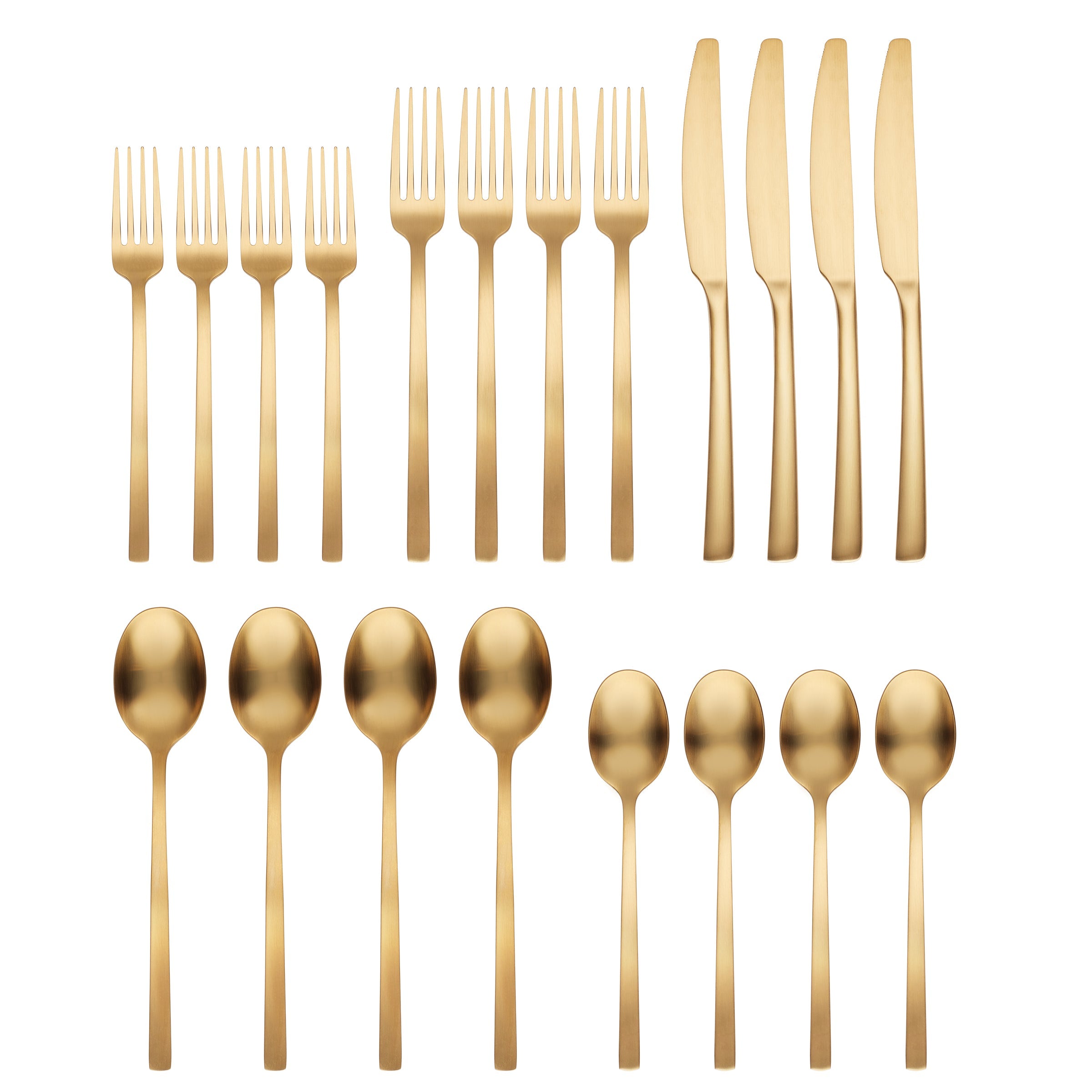 Beacon Gold Satin 20 Piece Flatware Set - Image 2