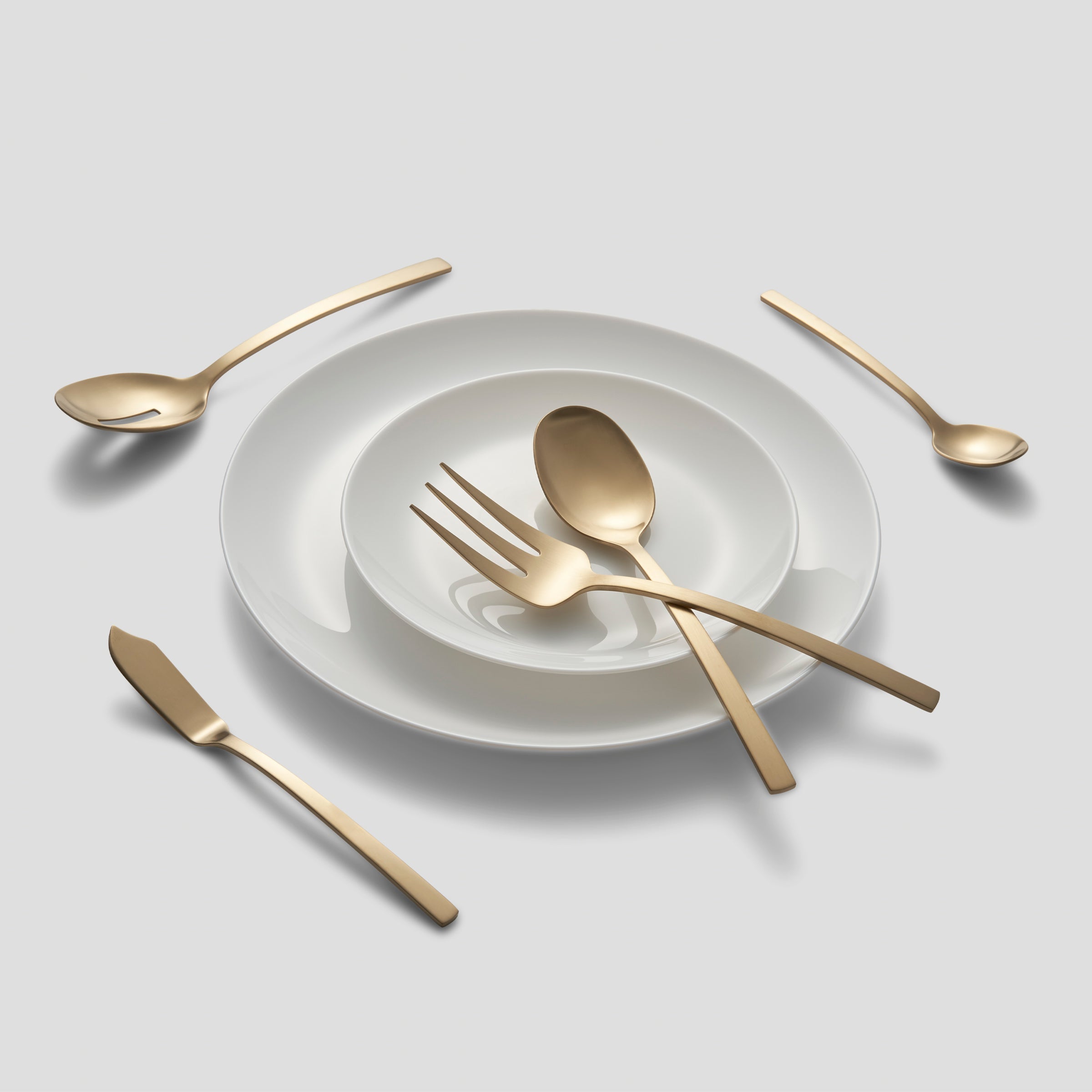 Beacon Gold Satin 45 Piece Flatware Set - Image 3