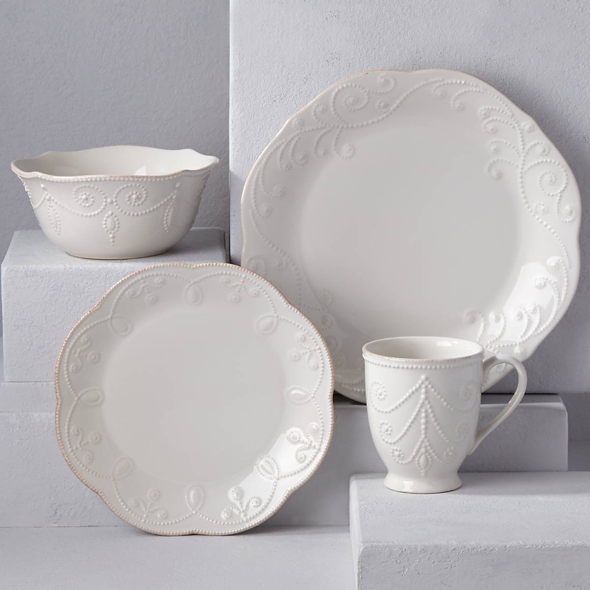 French Perle White 4-Piece Place Setting - Image 7