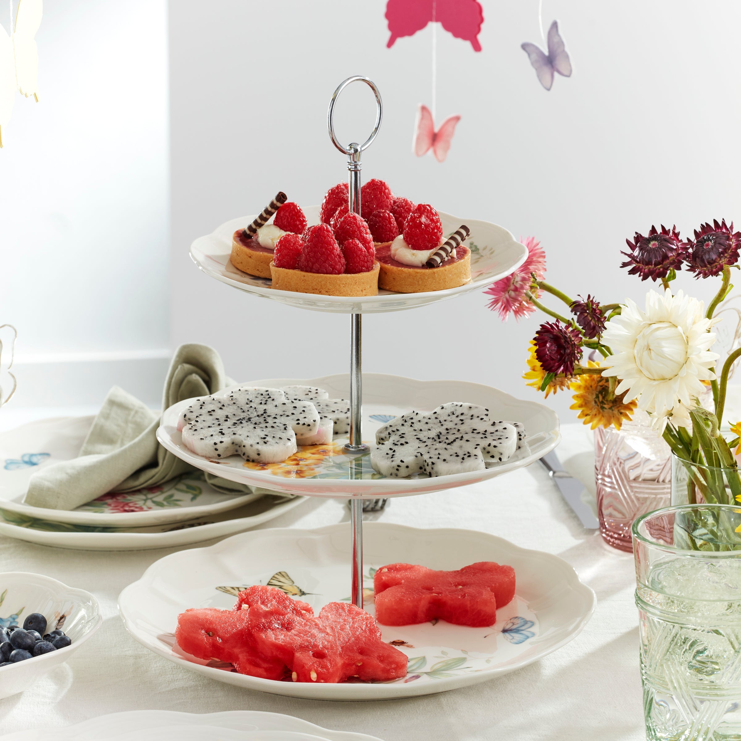 Butterfly Meadow 3-Tiered Server - Image 4