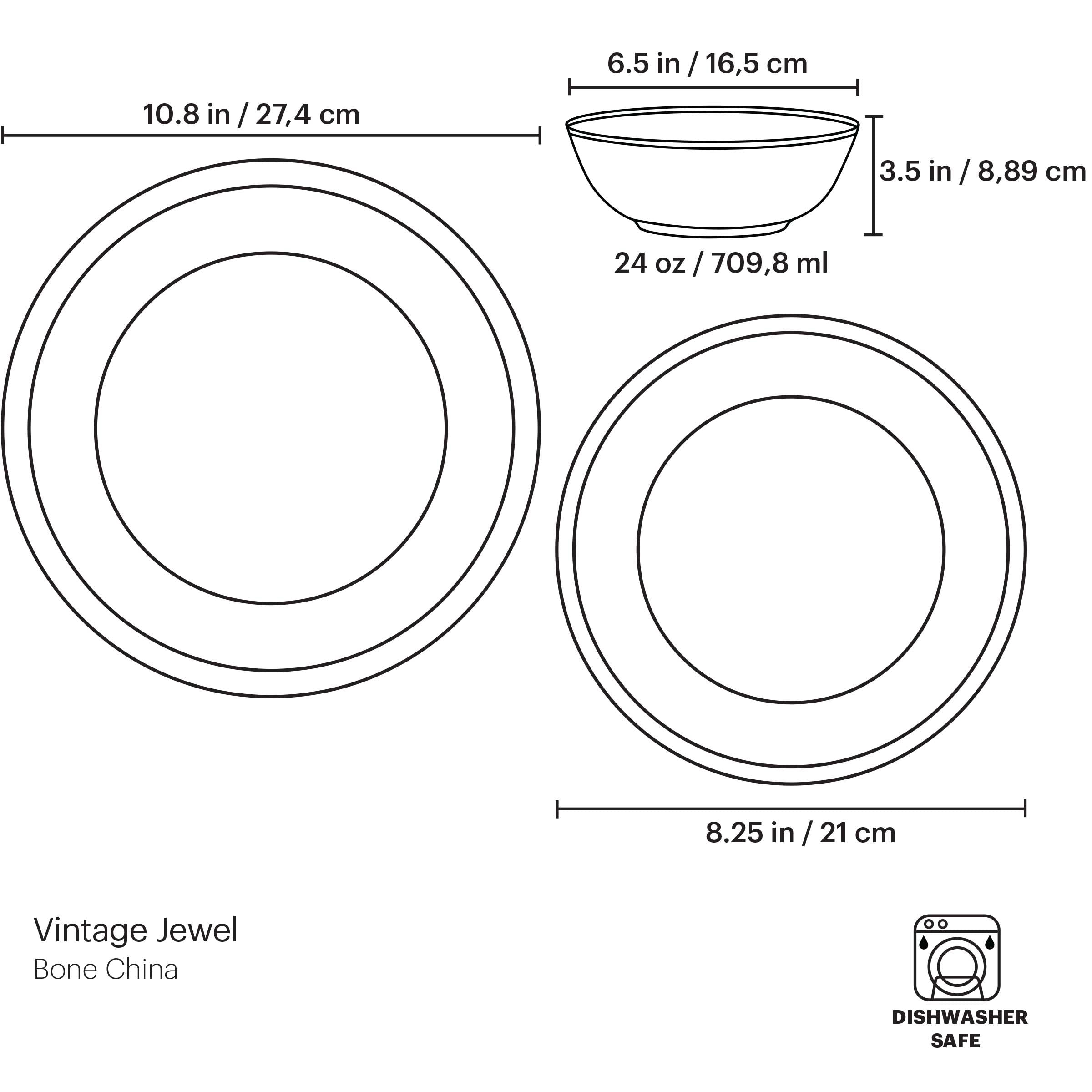 Vintage Jewel 3-Piece Place Setting - Image 4