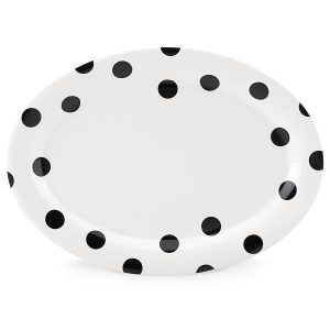 Deco Dot Oval Serving Platter