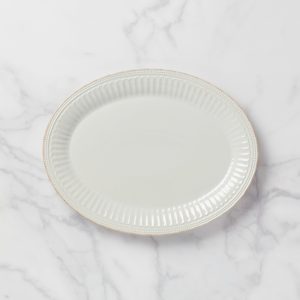 French Perle Groove White Platter