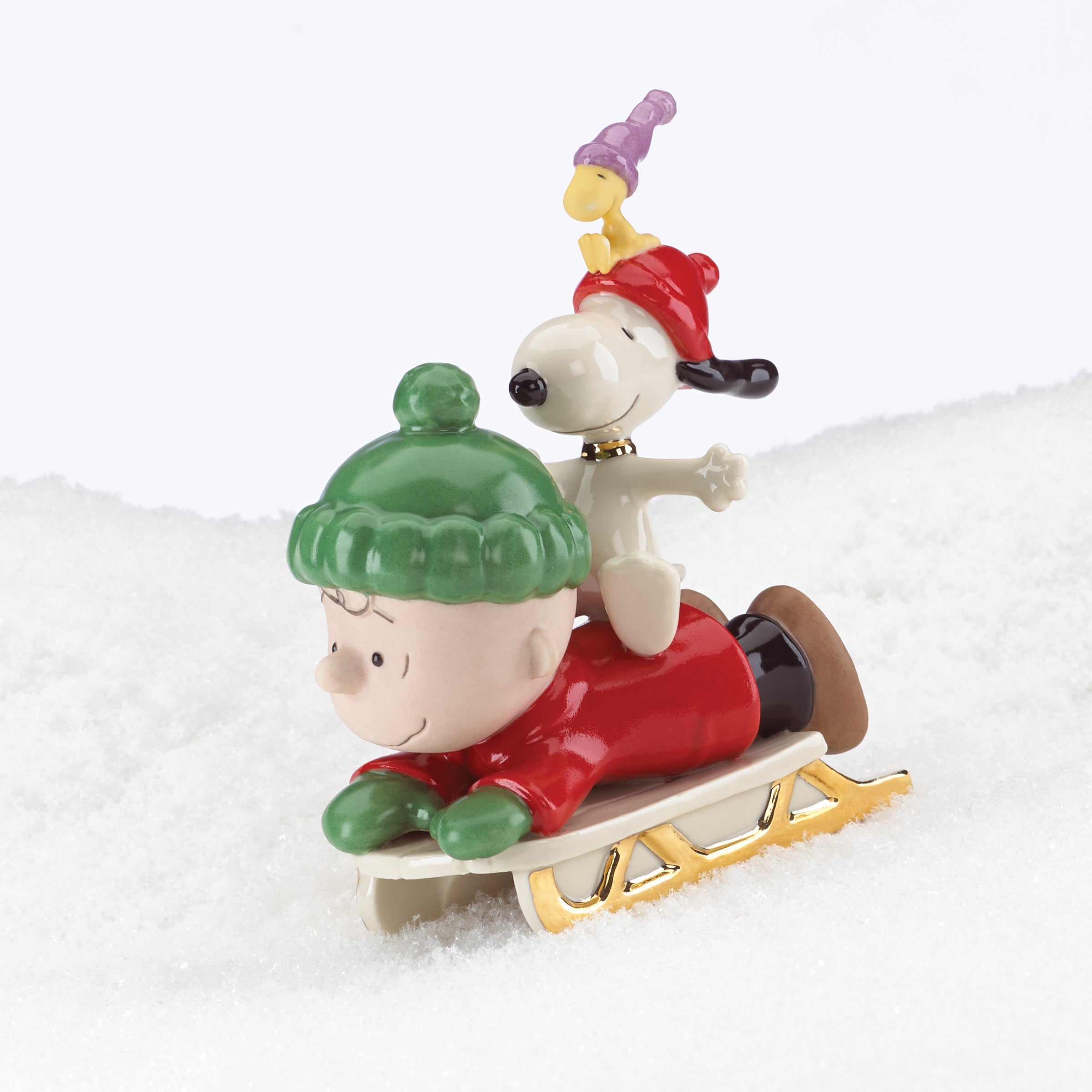 Snoopy Sledding Adventure Figurine - Image 2