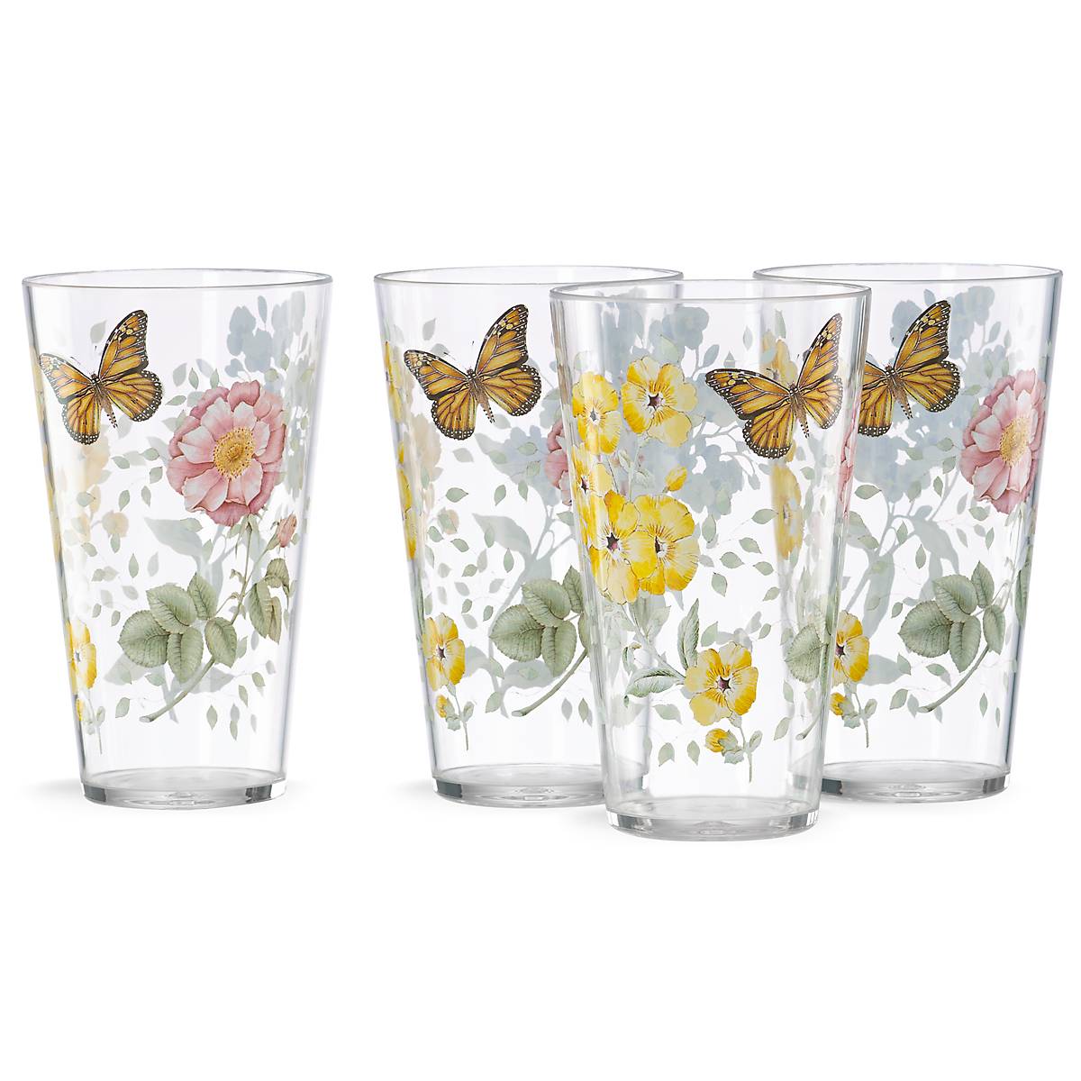 Butterfly Meadow Acrylic Highball Glasses - Set Of 4 - Image 2
