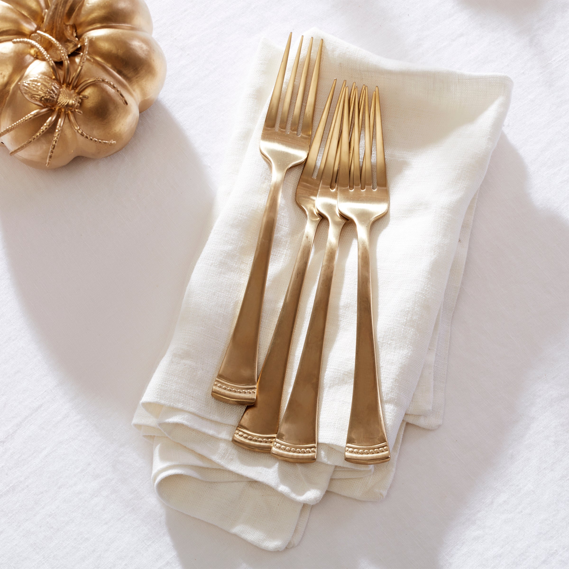 Portola Gold Satin 20 Piece Flatware Set - Image 7
