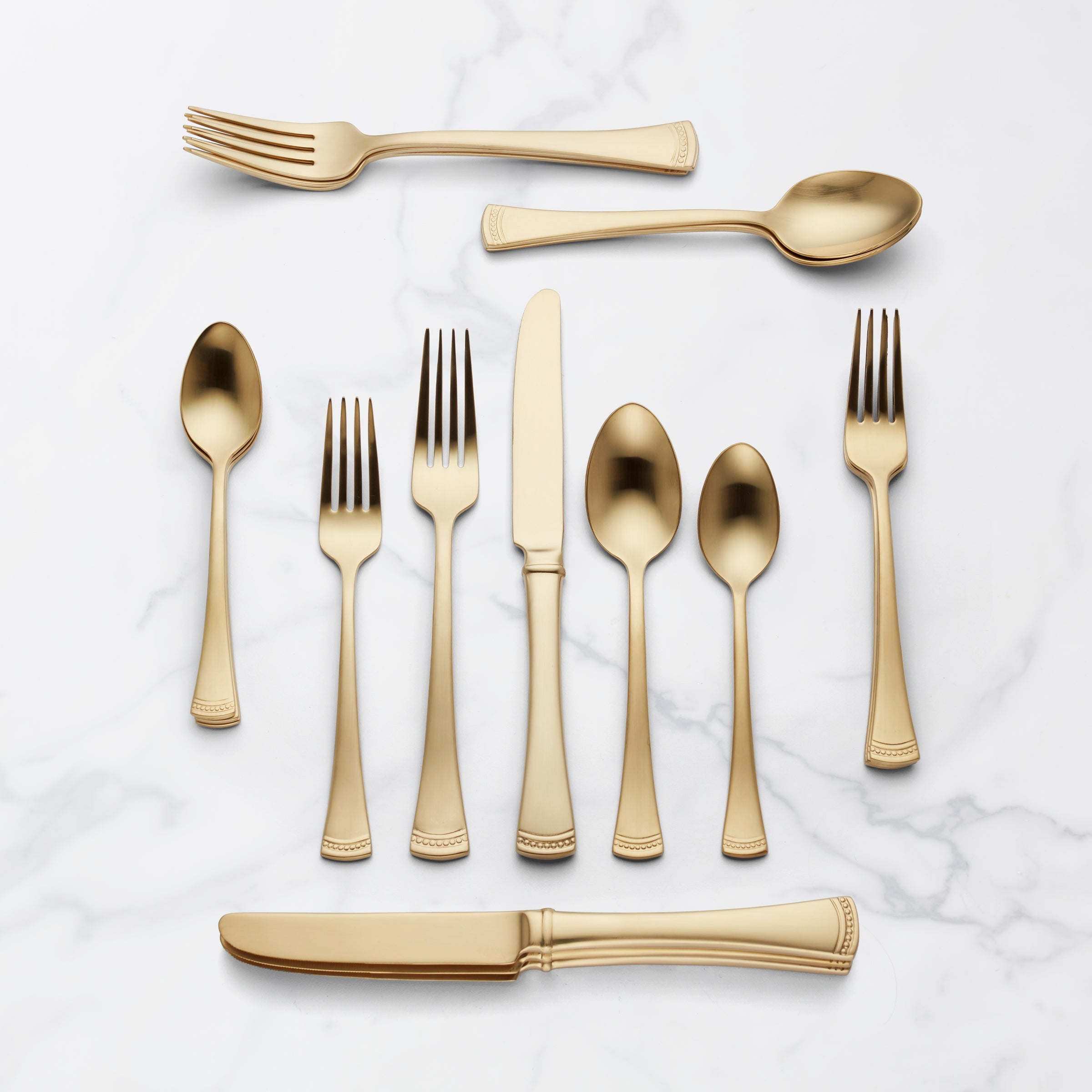 Portola Gold Satin 20 Piece Flatware Set - Image 2
