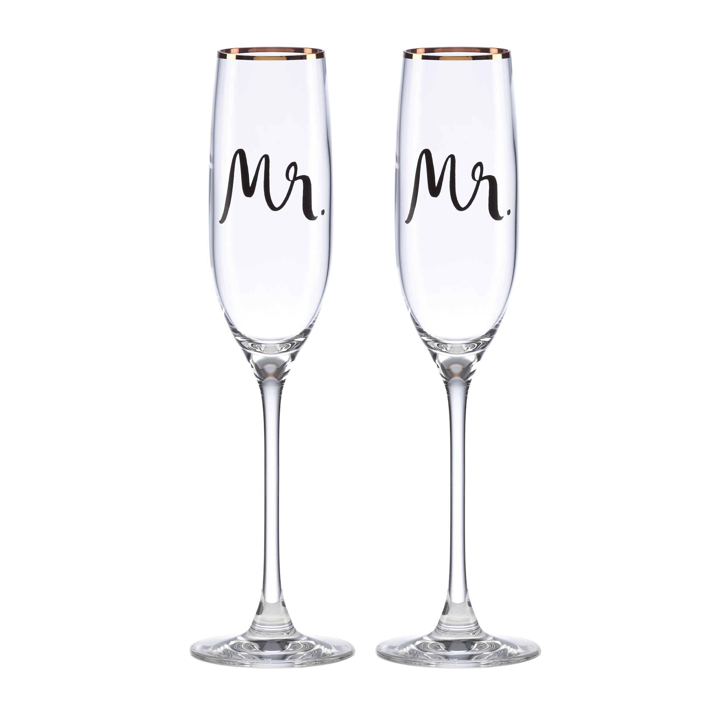 Wedding Party Mr. & Mr. Champagne Flute - Set Of 2