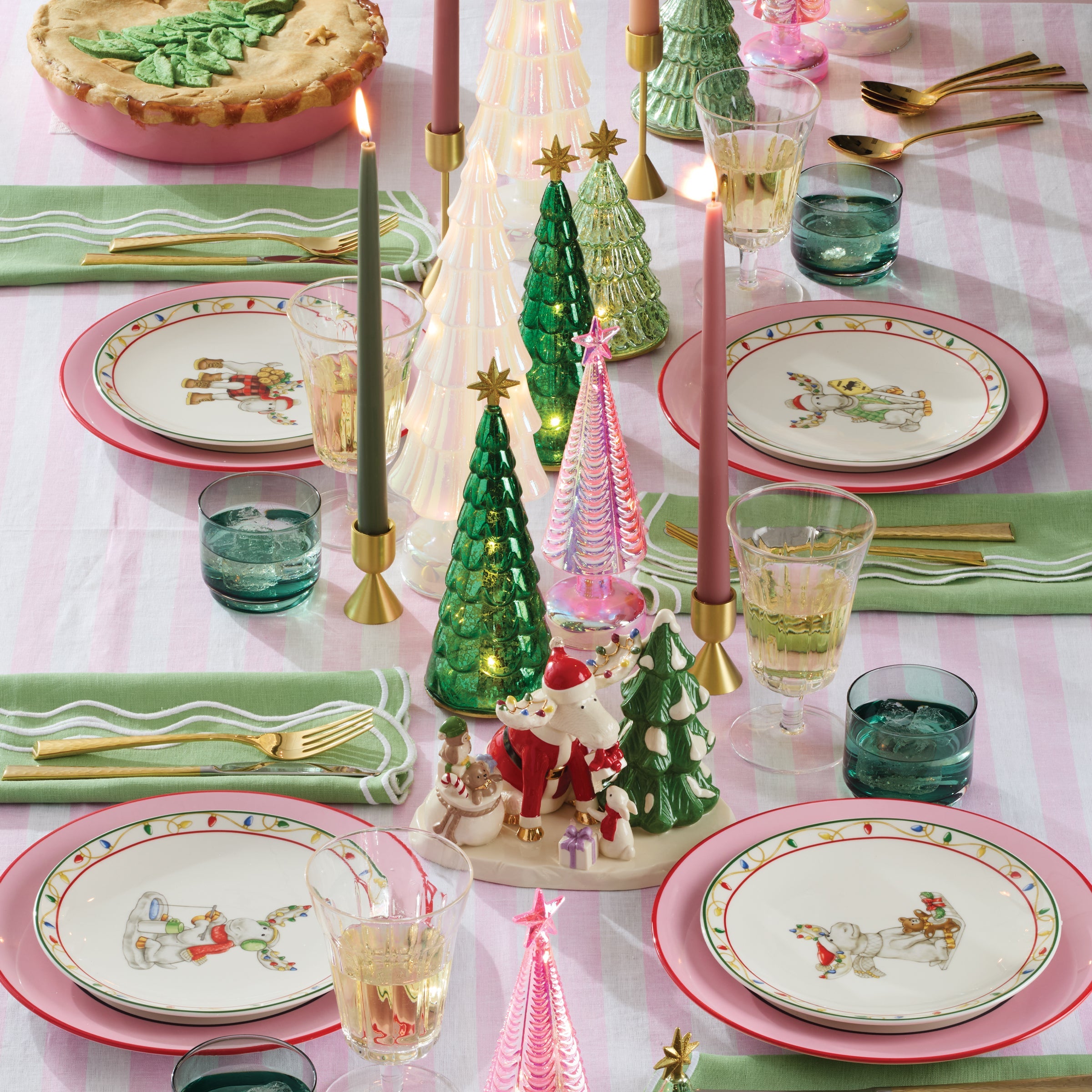 Led Lit Pearl Glass Holiday Tree - Image 3