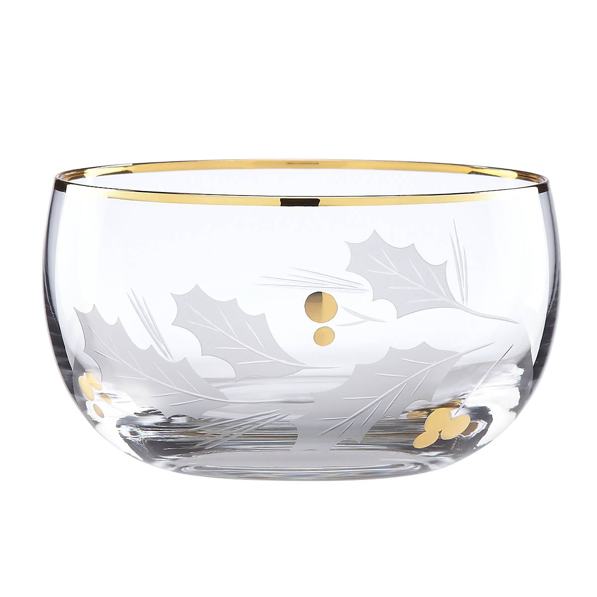 Holiday Gold Glass Nut Bowl - Image 2