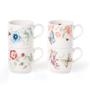 Butterfly Meadow Stacking Mugs - Set of 4