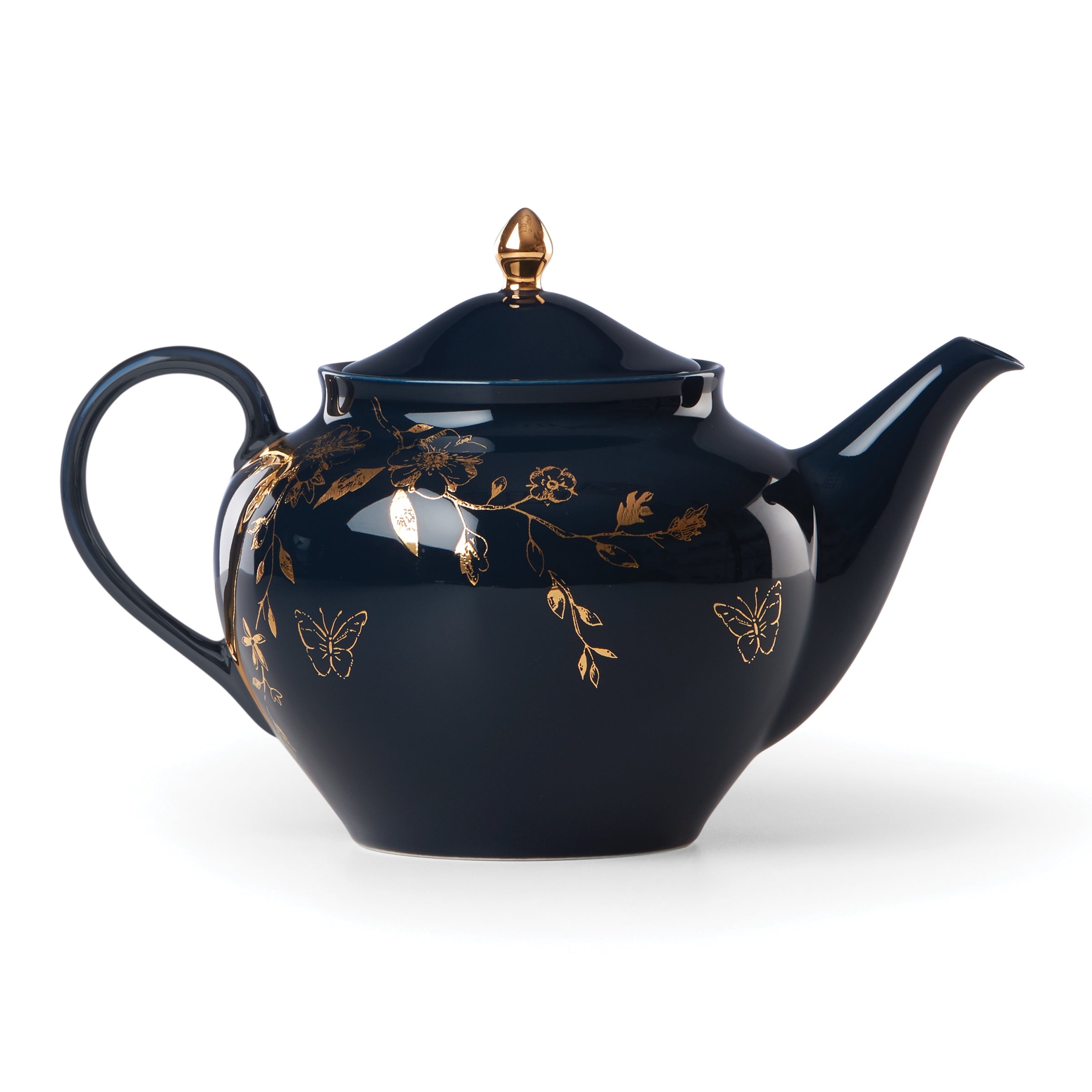 Sprig & Vine Teapot - Navy - Image 3