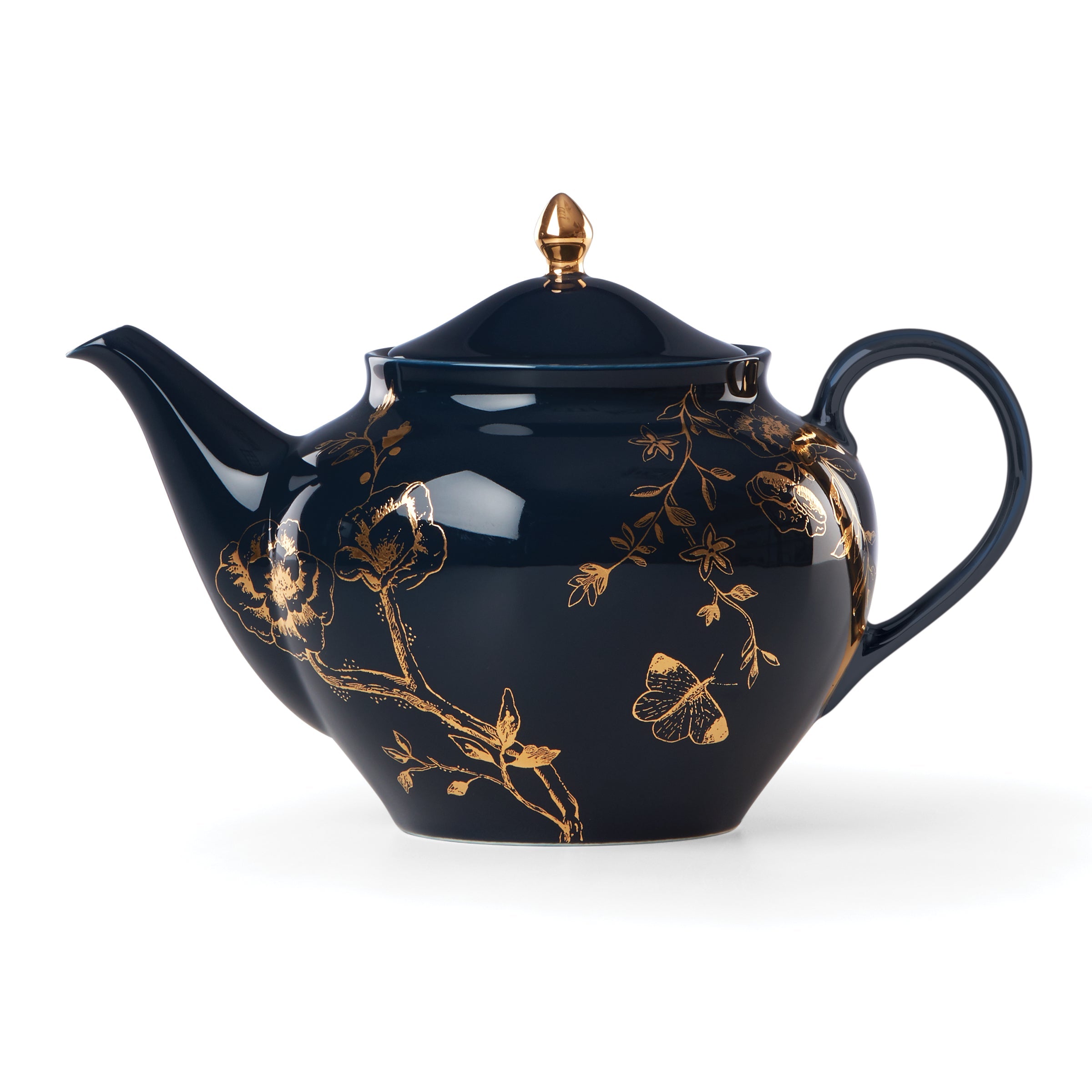 Sprig & Vine Teapot - Navy - Image 4