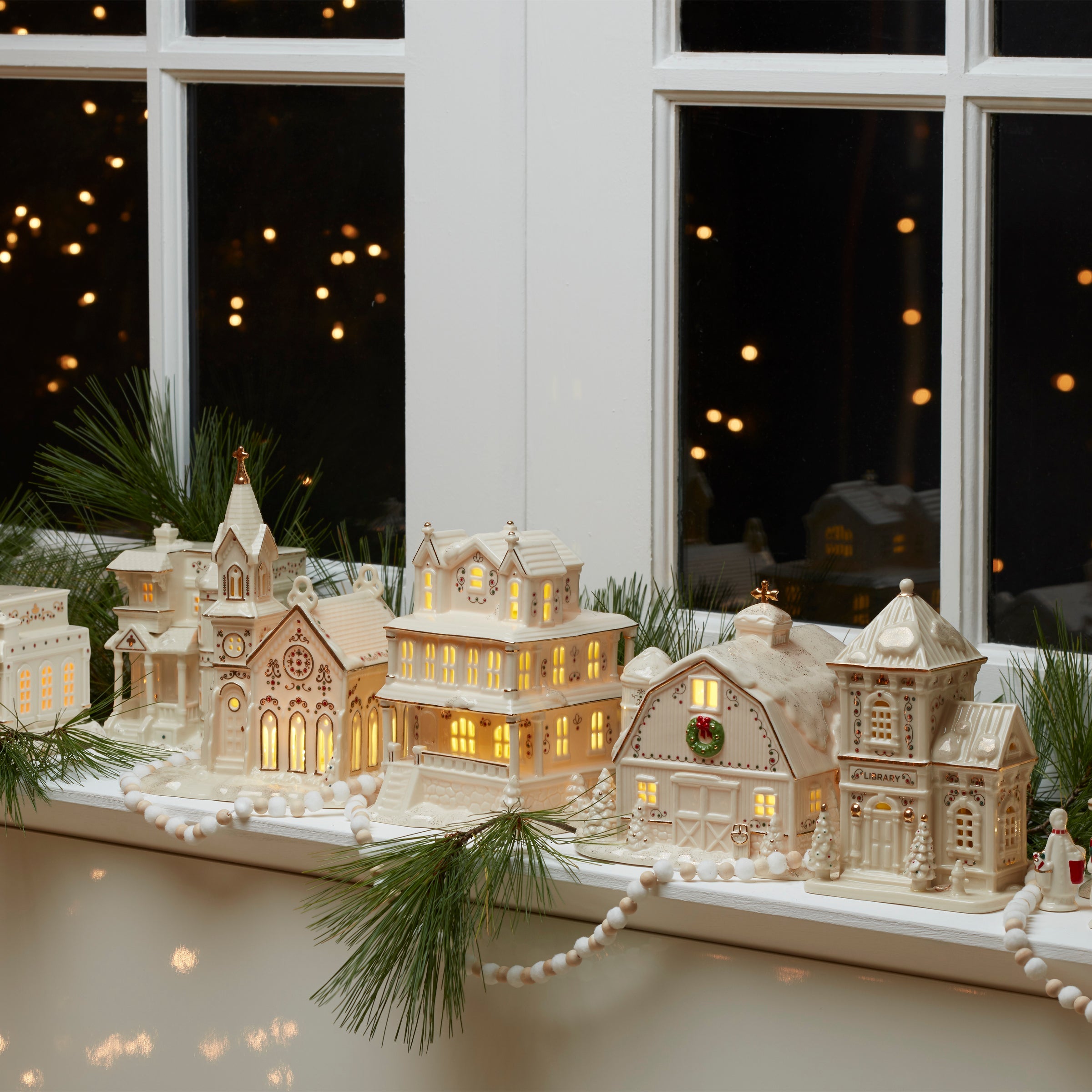 Mistletoe Park Lit Barn Figurine - Image 6