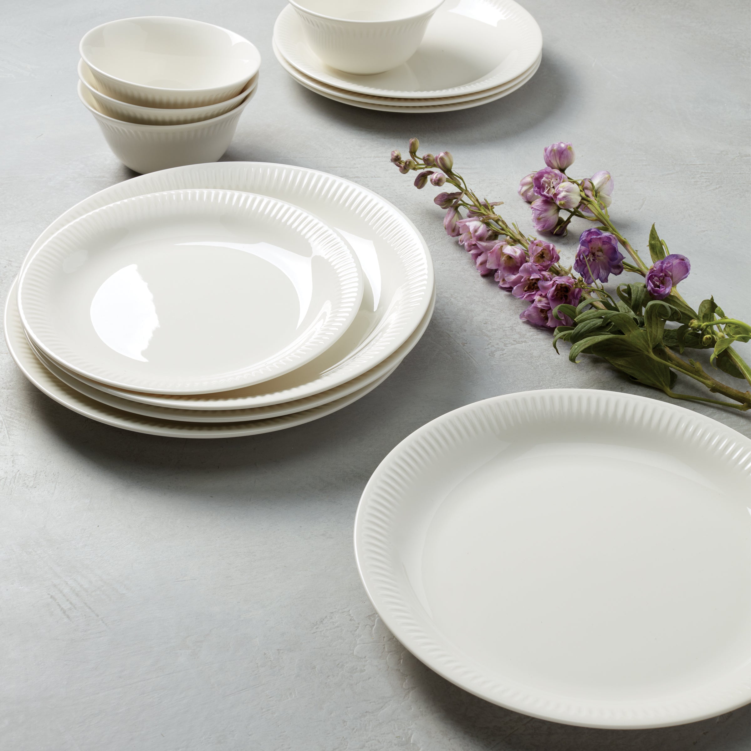 Profile White Dinner Plates - Set of 4 - Image 5