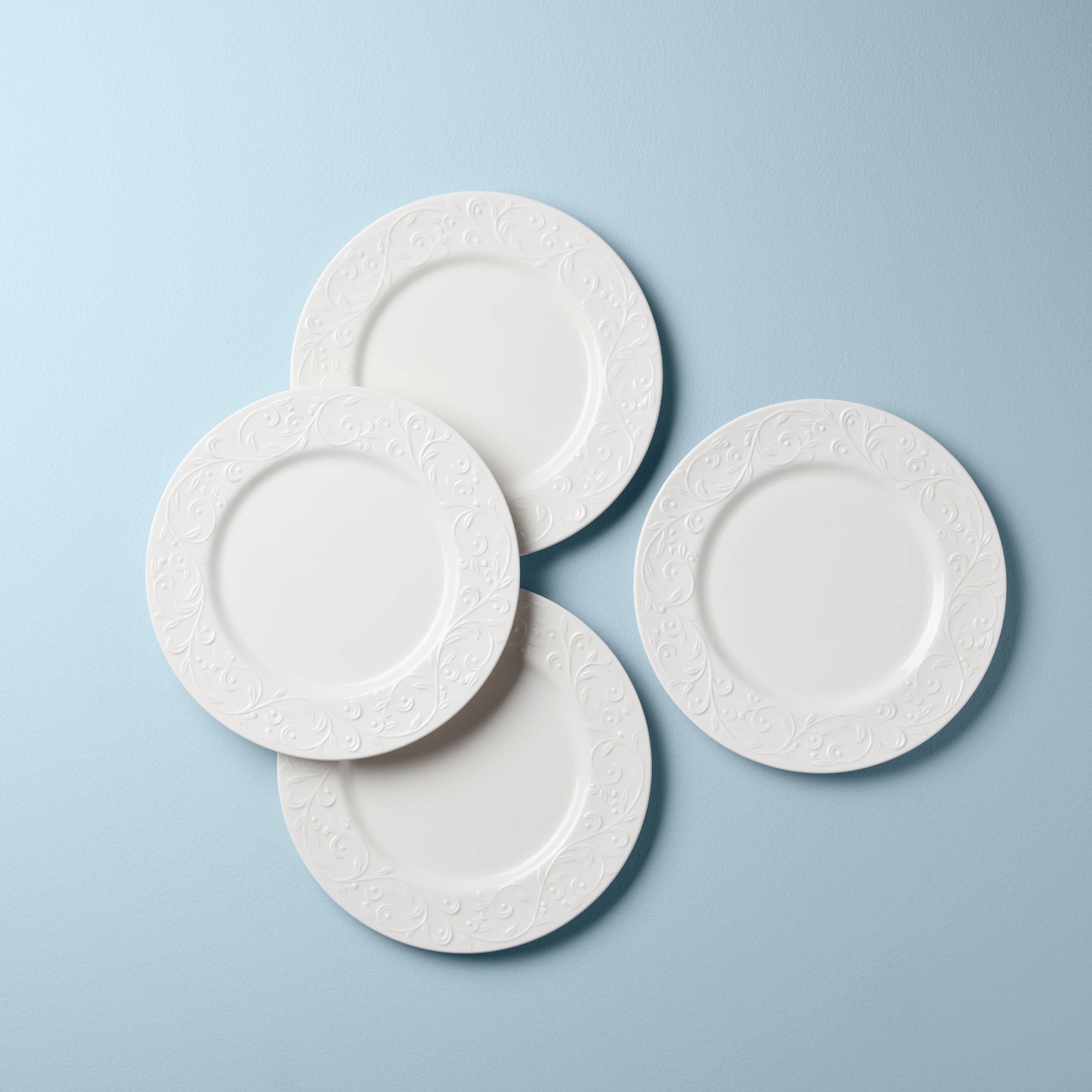 Opal Innocence Carved 4-Piece Dinner Plate Set