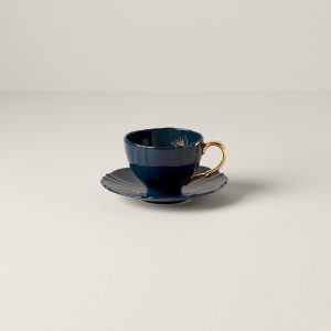 Sprig & Vine Teacup & Saucer - Navy
