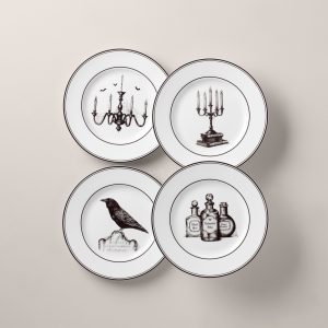 Vintage Halloween Dessert Plates - Set of 4