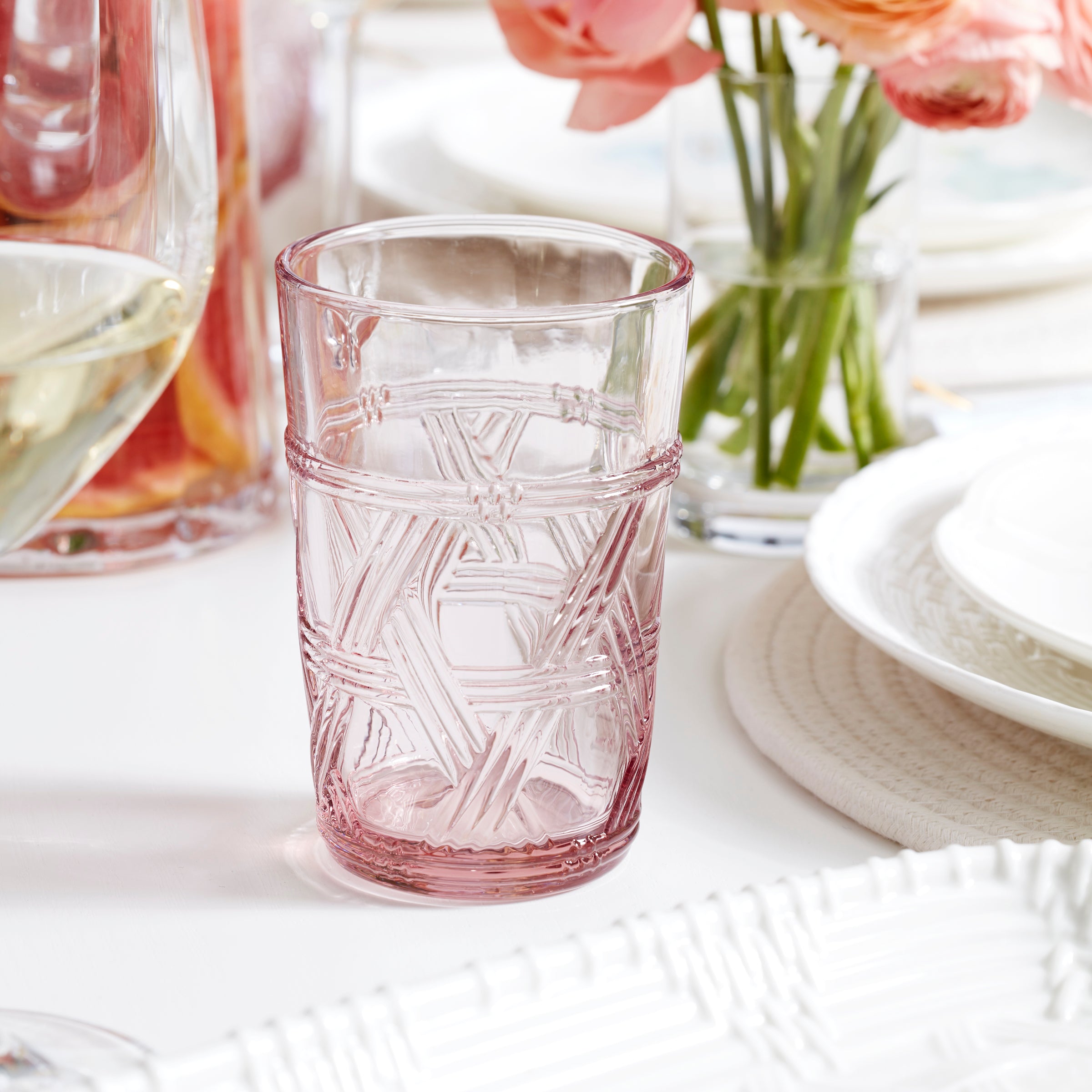 Butterfly Meadow Pink Tall Glasses - Set Of 4 - Image 2